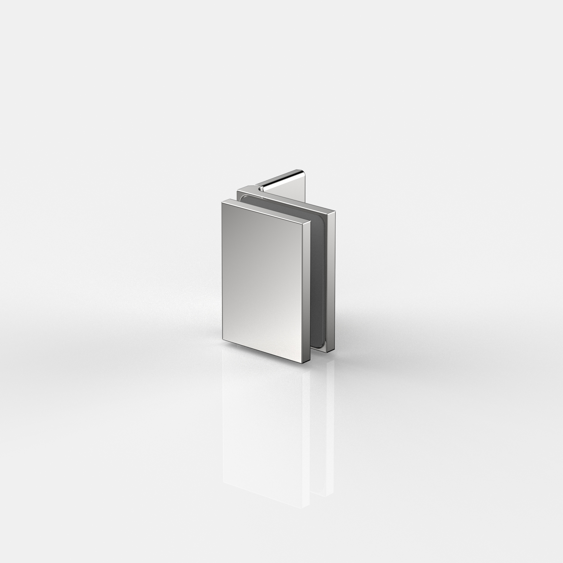 Fasta beslag glas‑vägg 90°