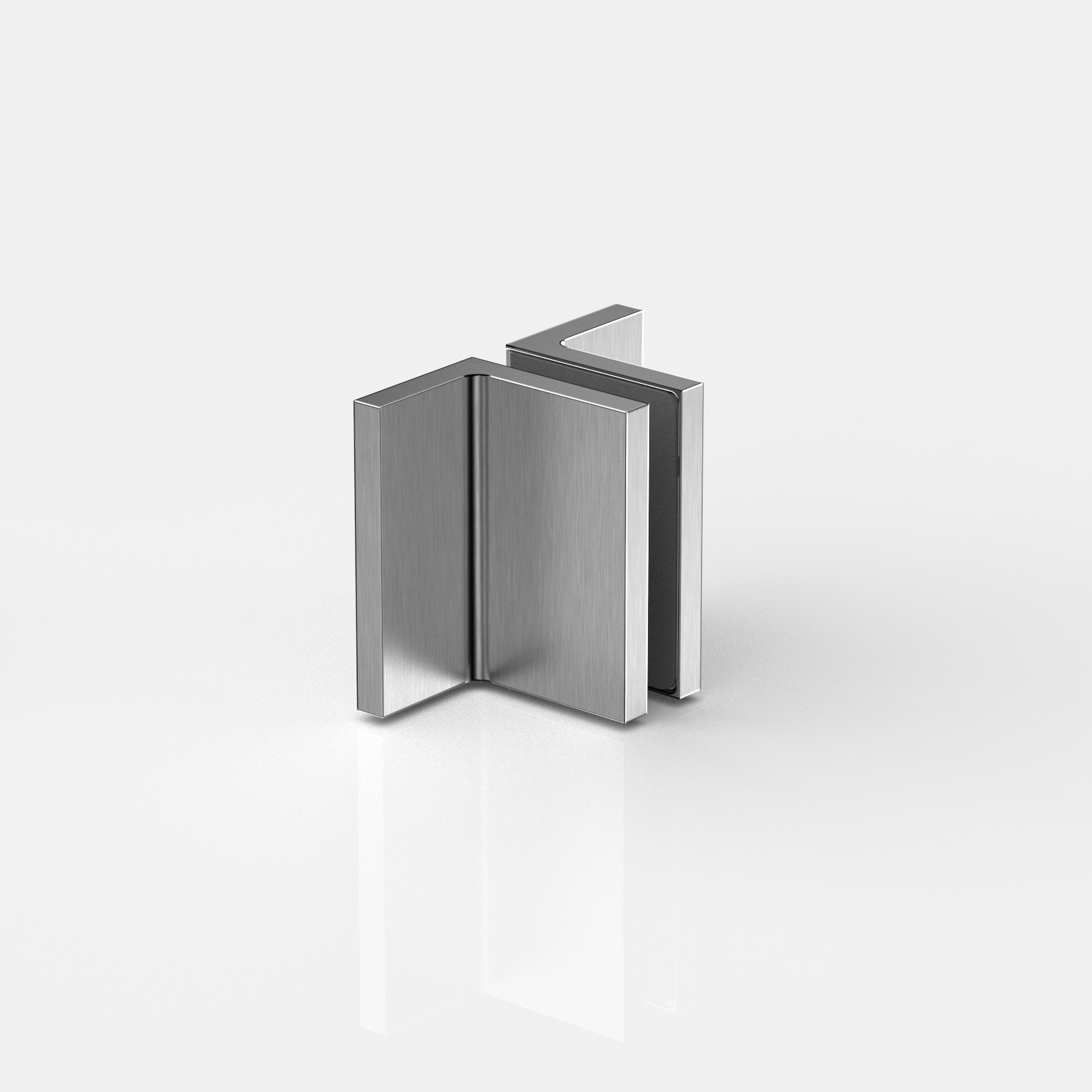 Fasta vinkelbeslag glas‑vägg 90°