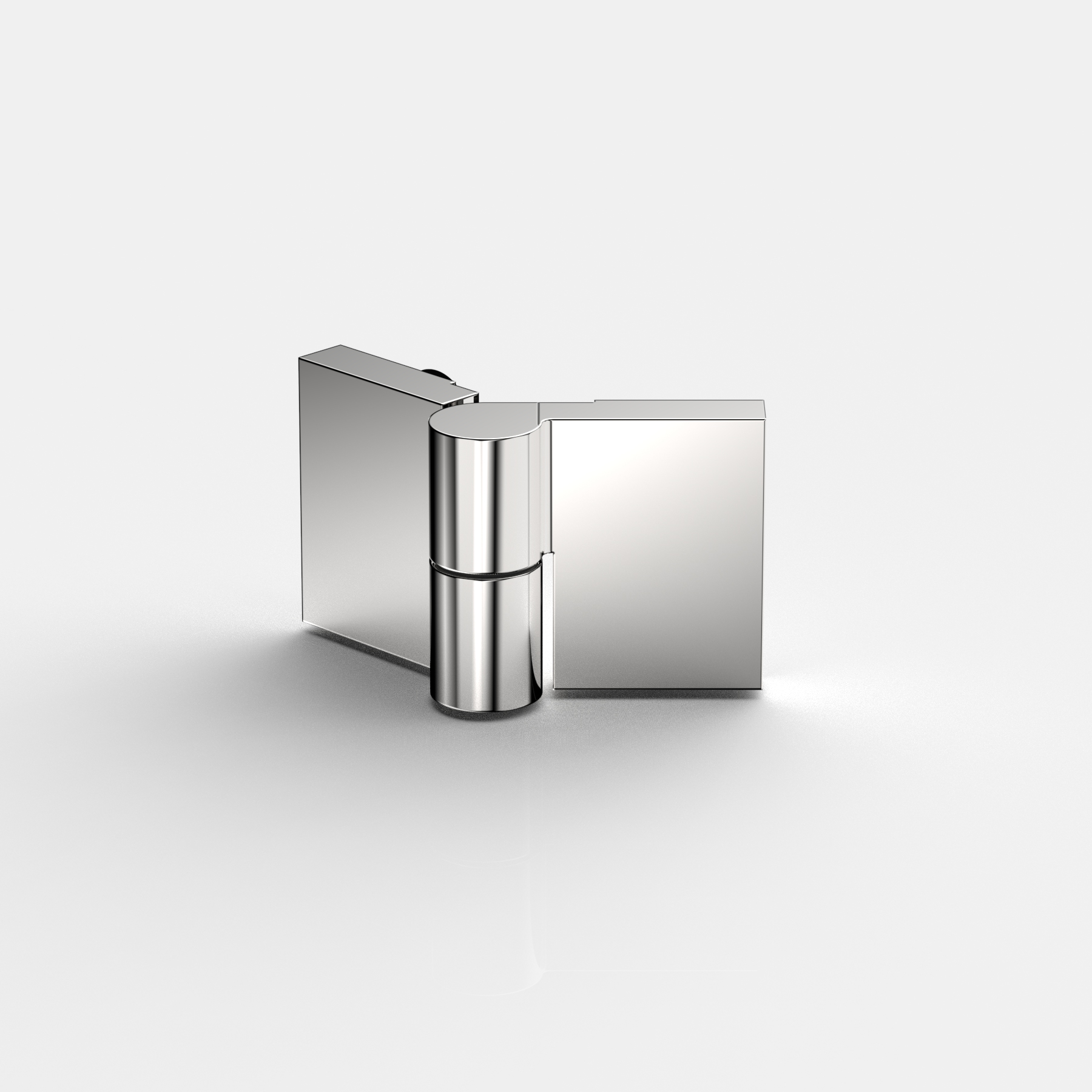 Anslagsgångjärn, glas‑glas 135°