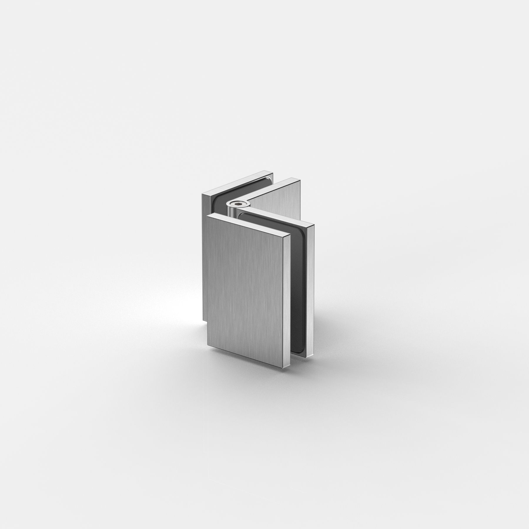 Fasta vinkelbeslag glas‑glas 135°