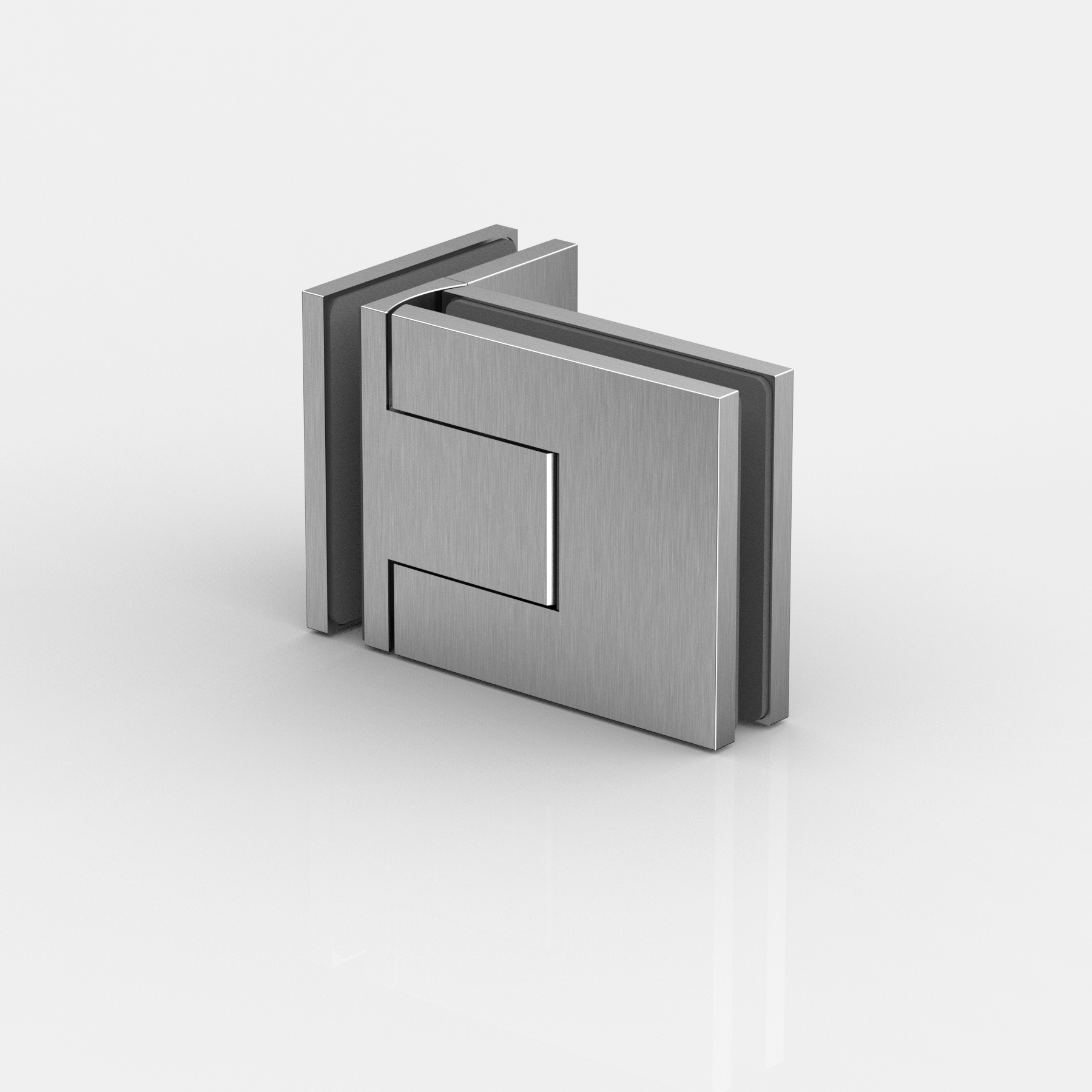 Pendelgångjärn, glas‑glas 90°