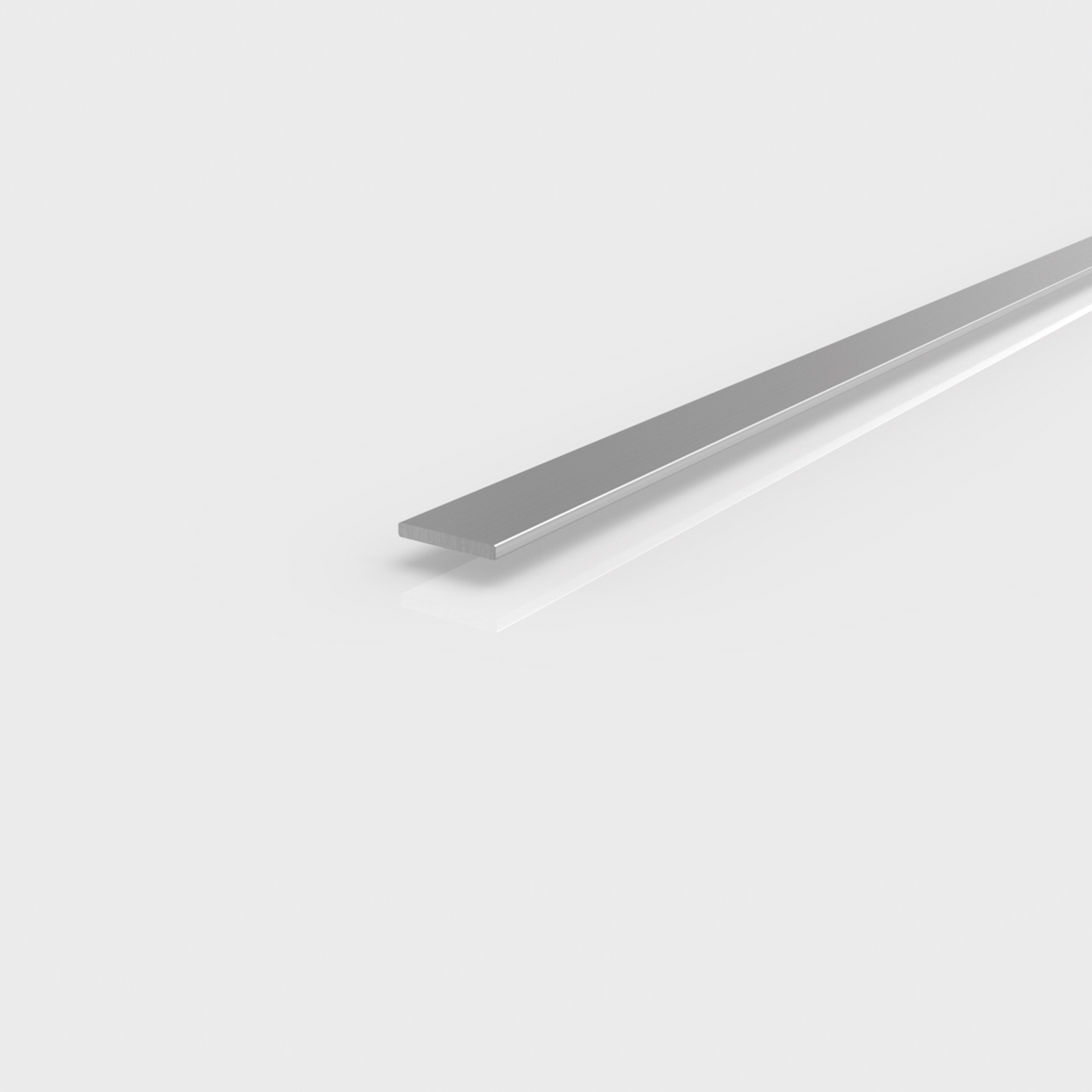 Kantskyddslist 10×2 mm, L = 2000 mm, rostfritt utseende