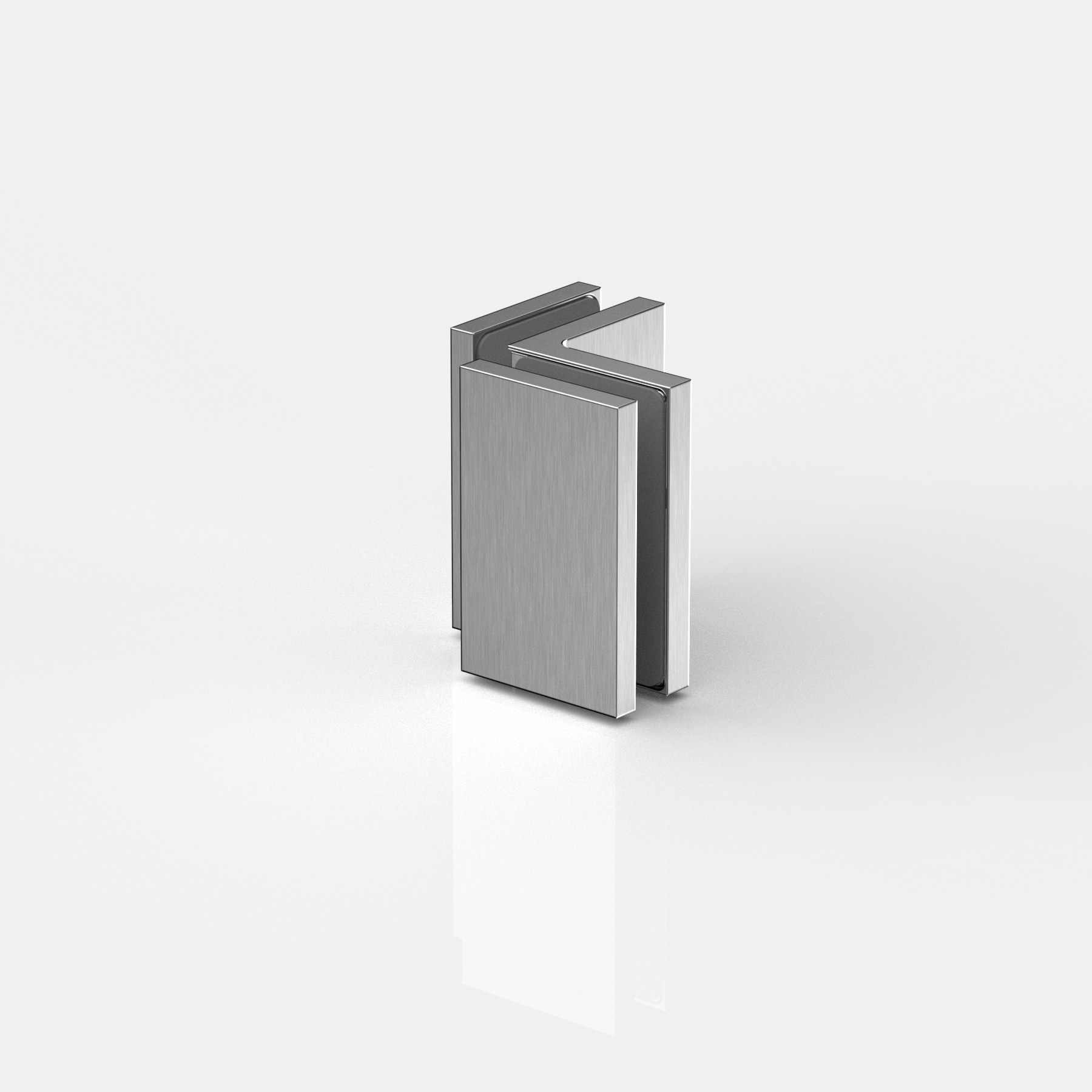 Fasta vinkelbeslag glas‑glas 90°