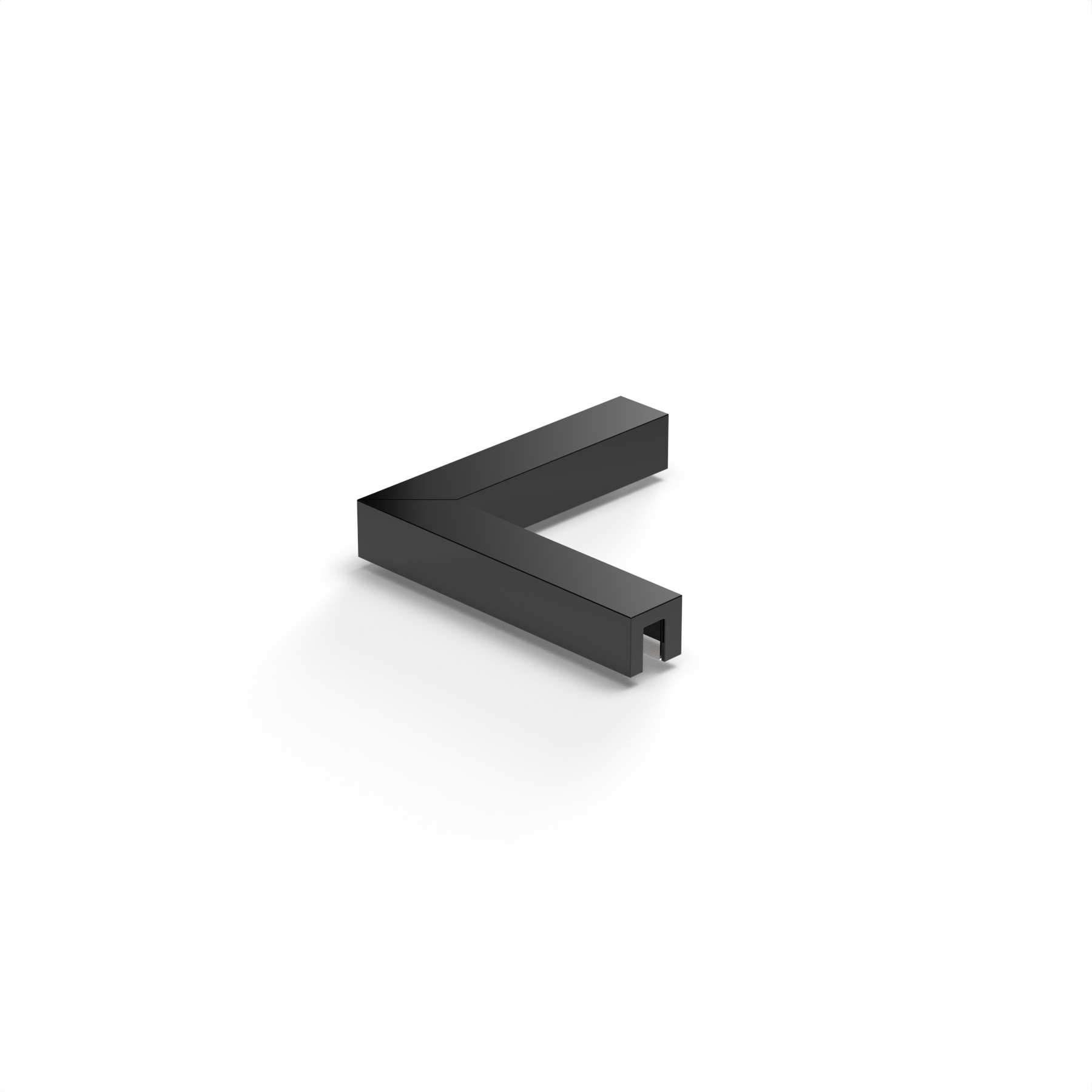 Stabiliserings‑vinkelbeslag glas–glas 90°