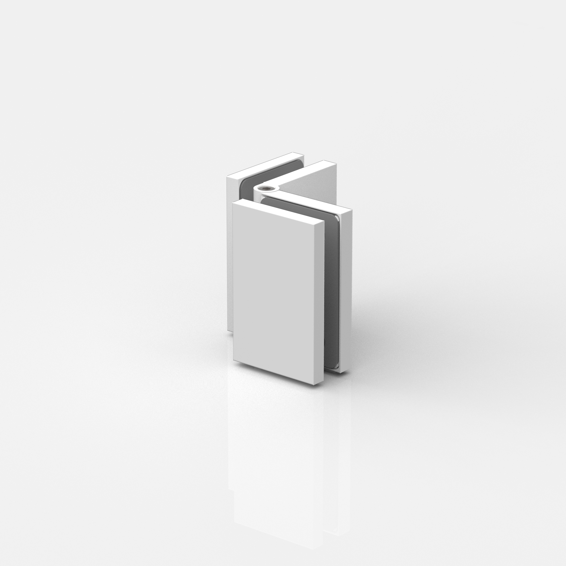 Fasta vinkelbeslag glas‑glas 80°–180°