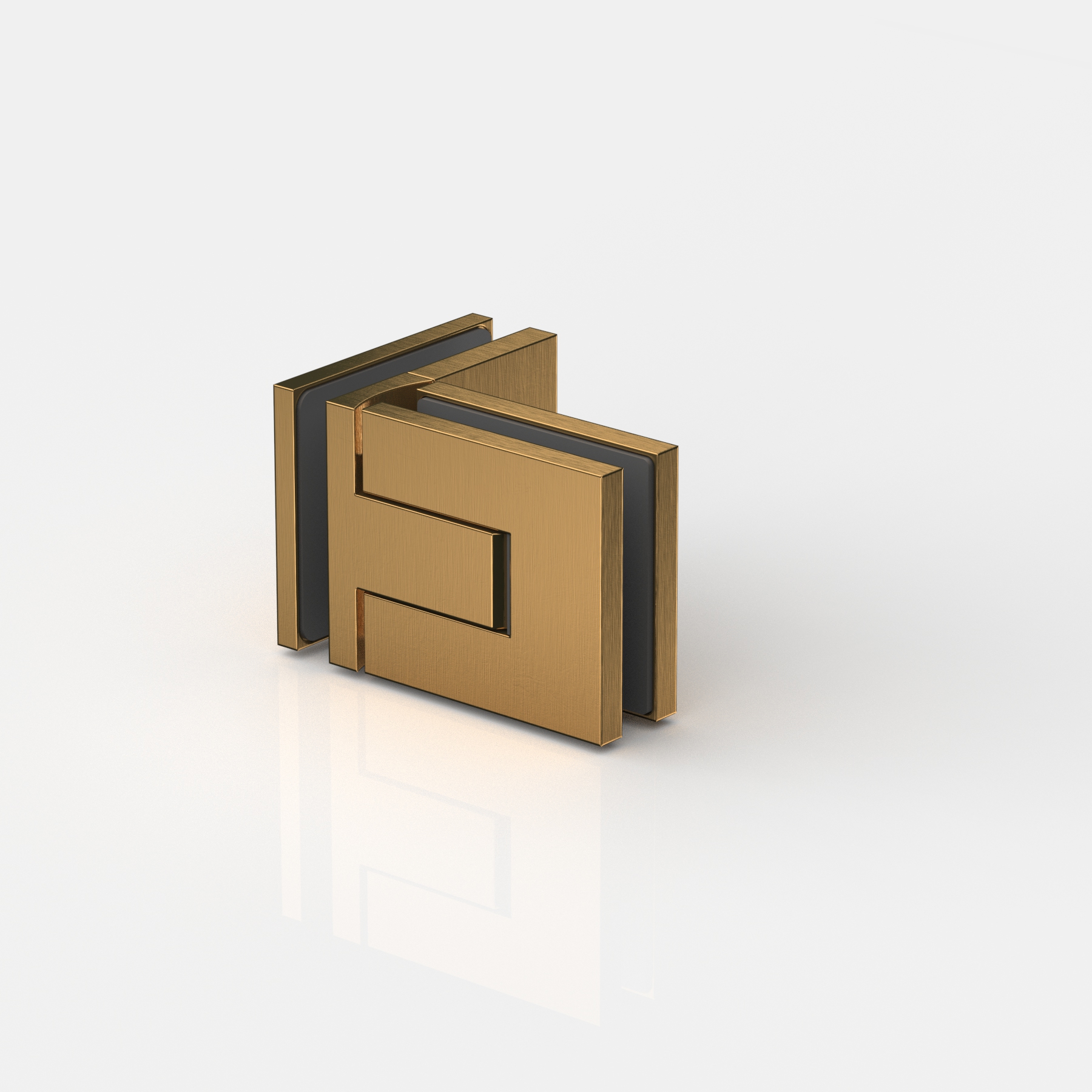 Pendelgångjärn, glas‑glas 90°