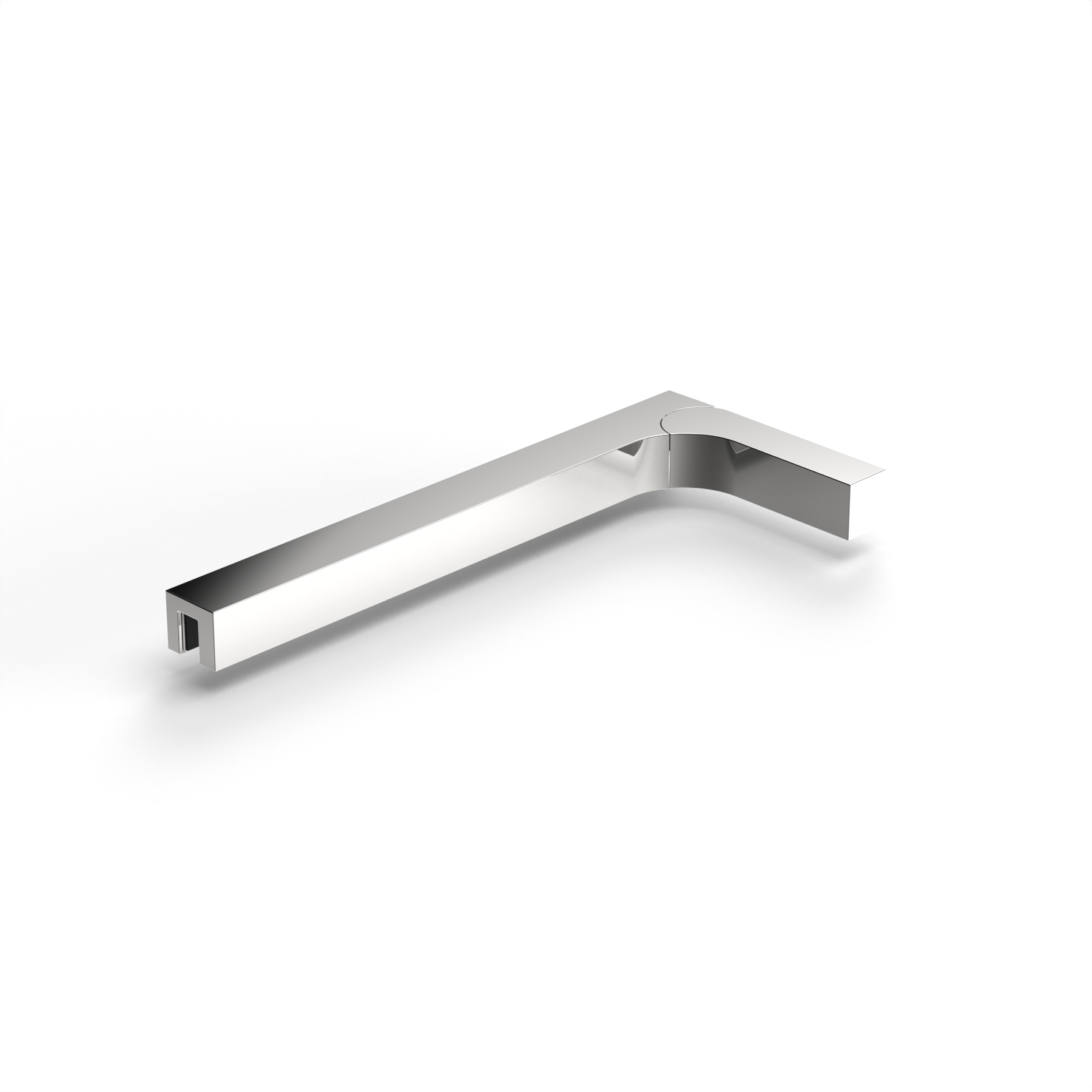 Stabiliserings‑vinkelbeslag glas–vägg 90°