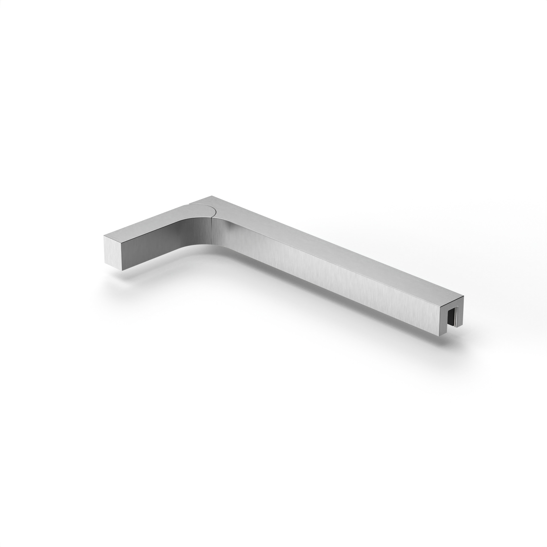 Stabiliserings‑vinkelbeslag glas–vägg 90°