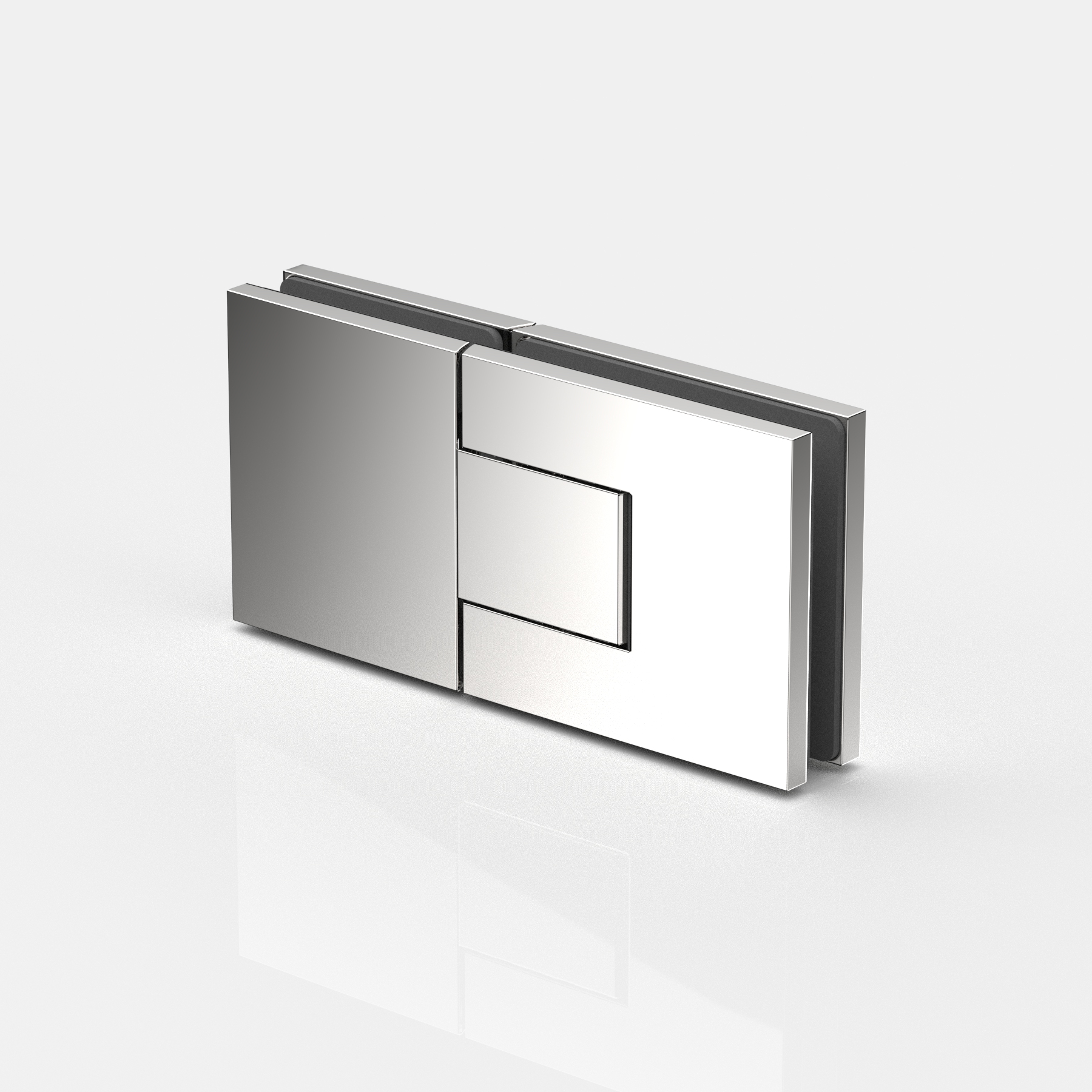 Pendelgångjärn, glas‑glas 180°