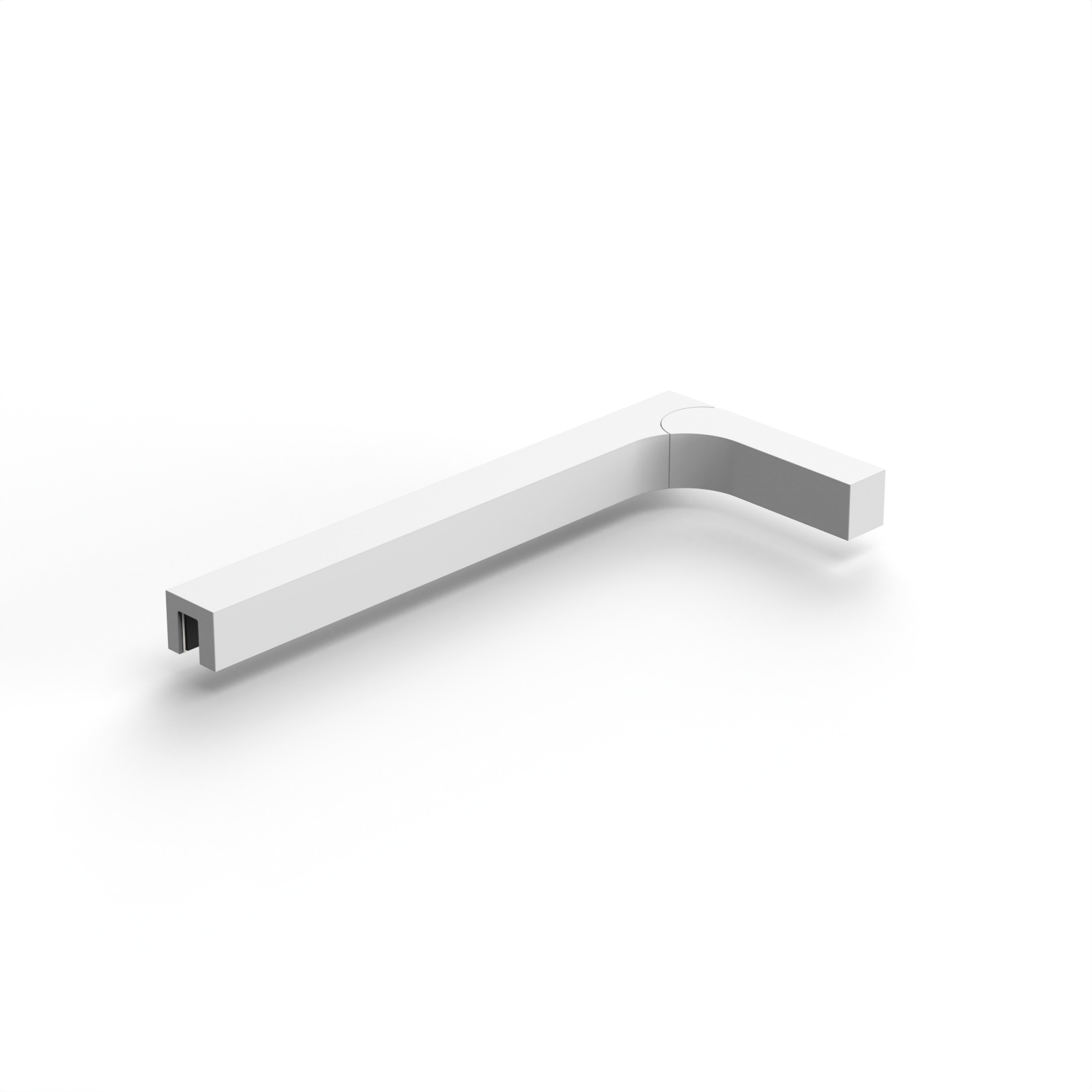Stabiliserings‑vinkelbeslag glas–vägg 90°