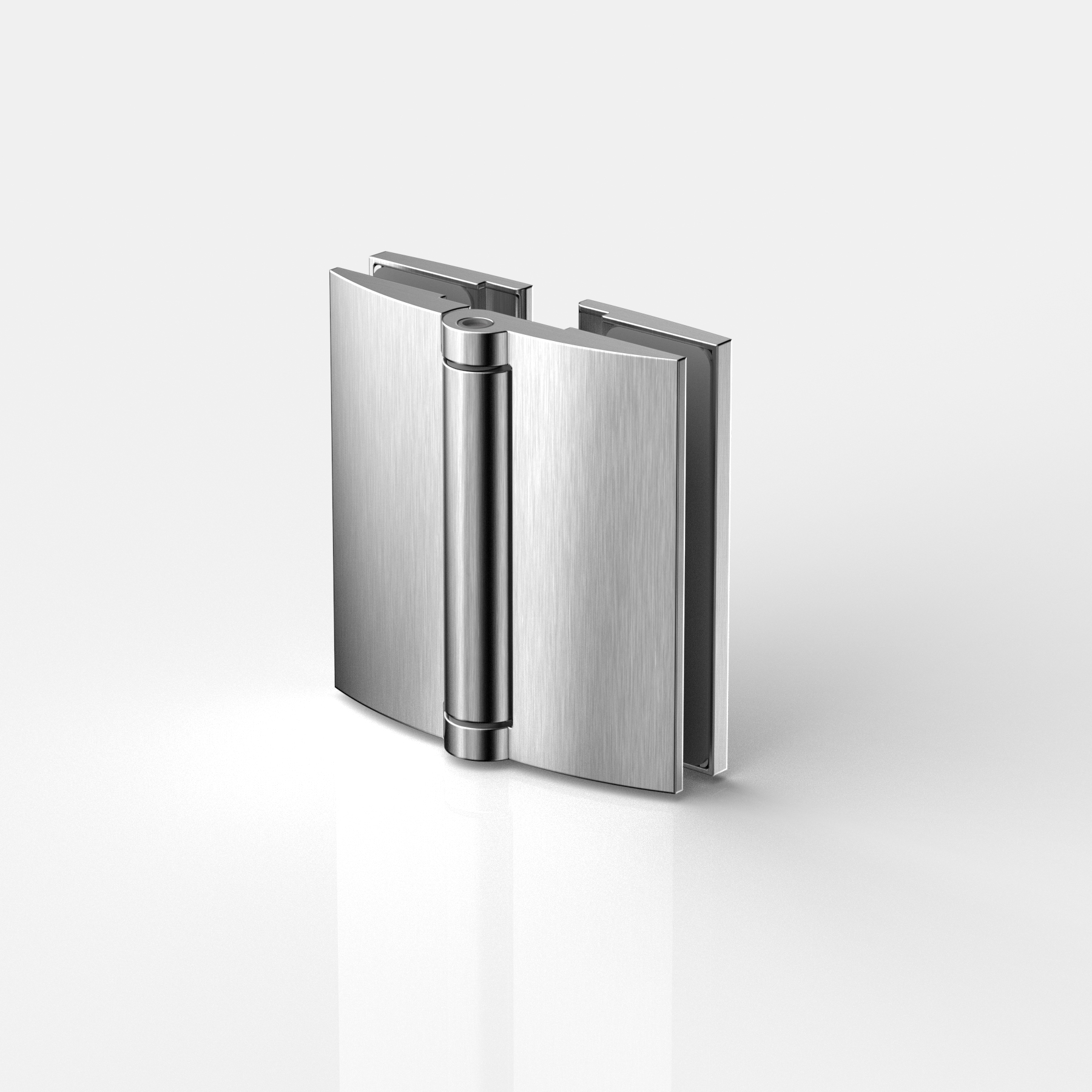 Anslagsgångjärn glas‑glas 180°
