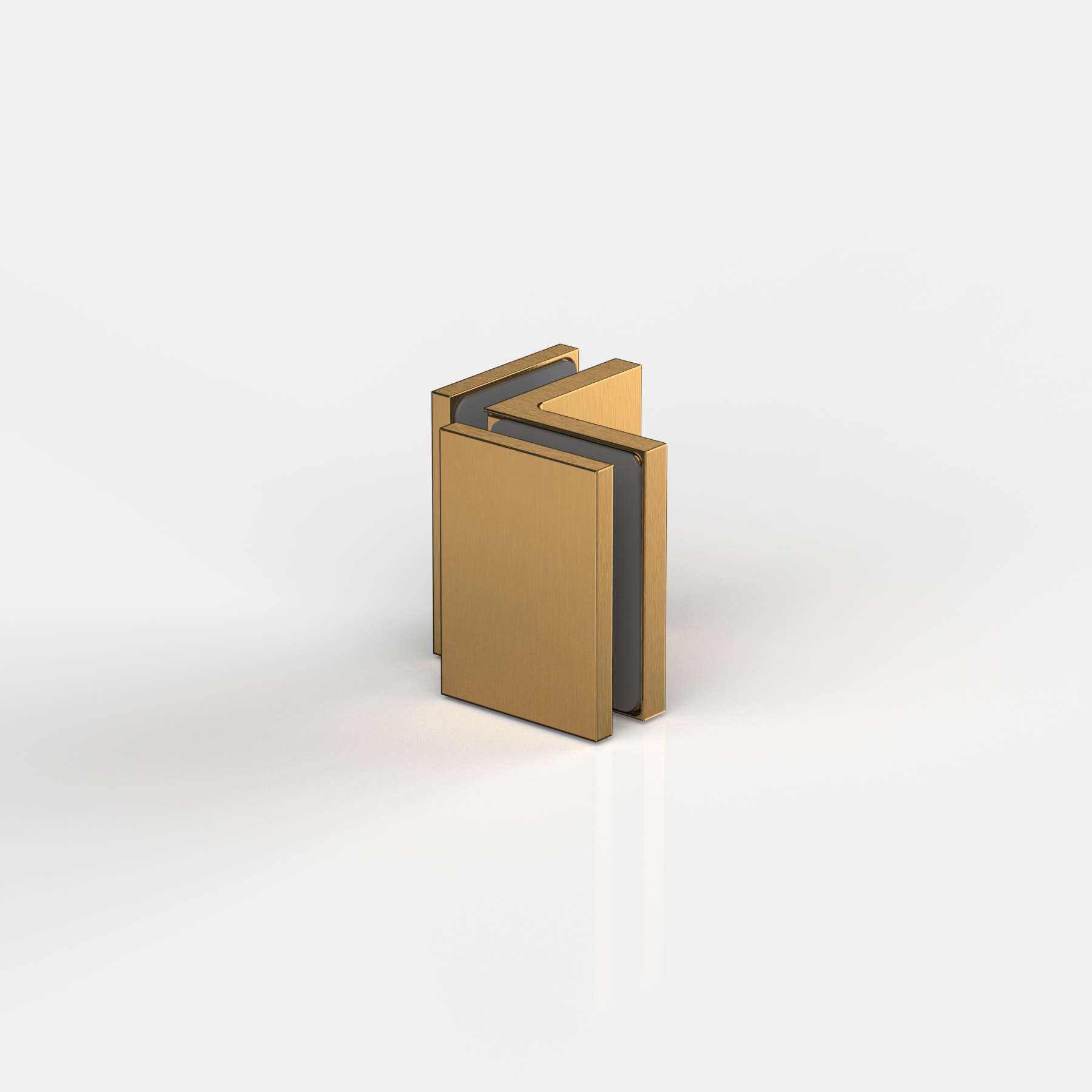 Fasta vinkelbeslag glas-glas 90°