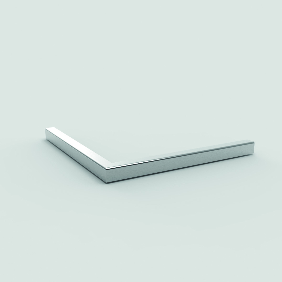 U‑profil 33×33×3 mm, hörn 90°, 450×450 mm