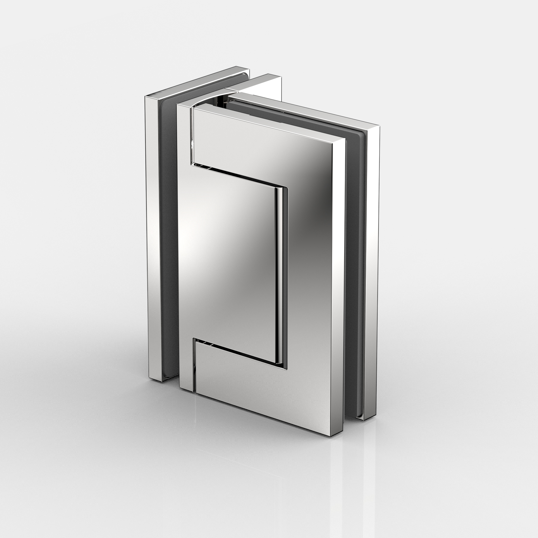 Pendelgångjärn, glas-glas 90°