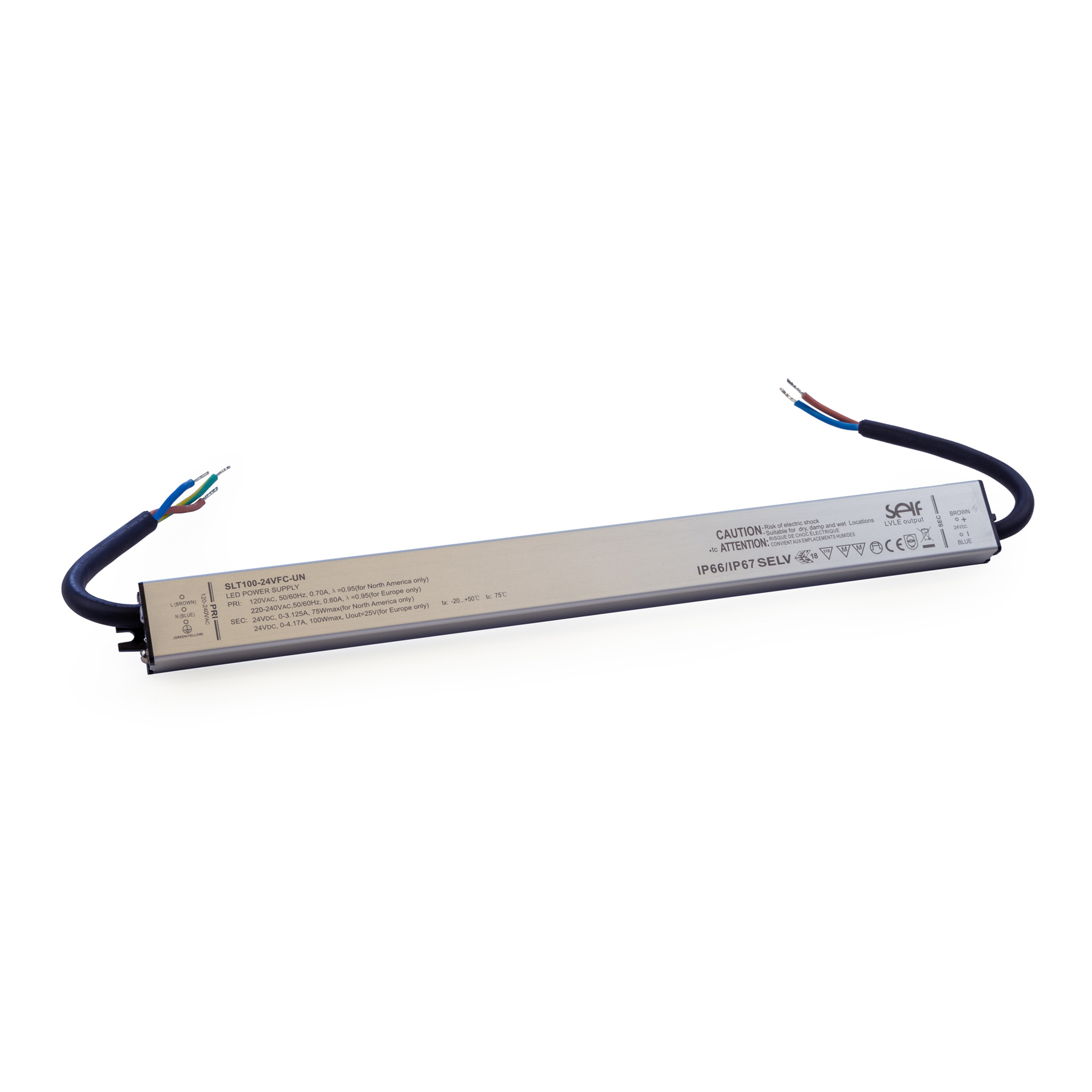 LED-nätaggregat SLT100-24VFC, 24 V, 100 W, IP67