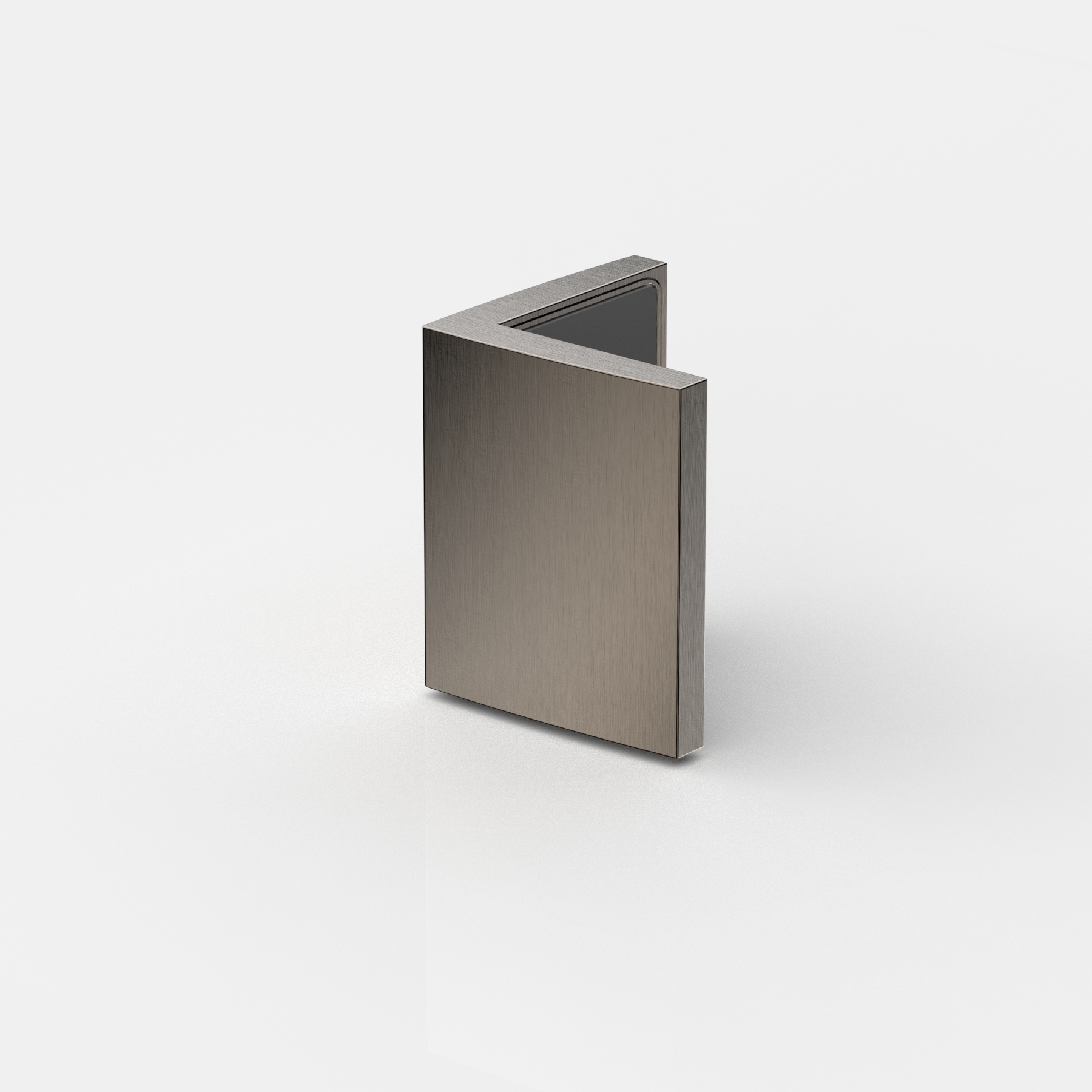 Fast beslag glas–glas 90°
