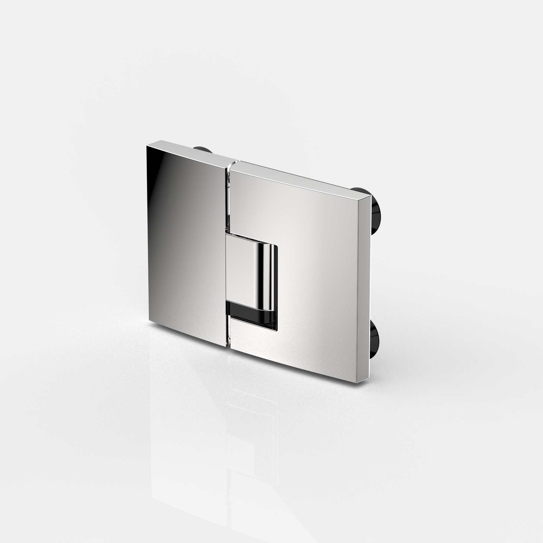 Pendelgångjärn glas–glas 180°