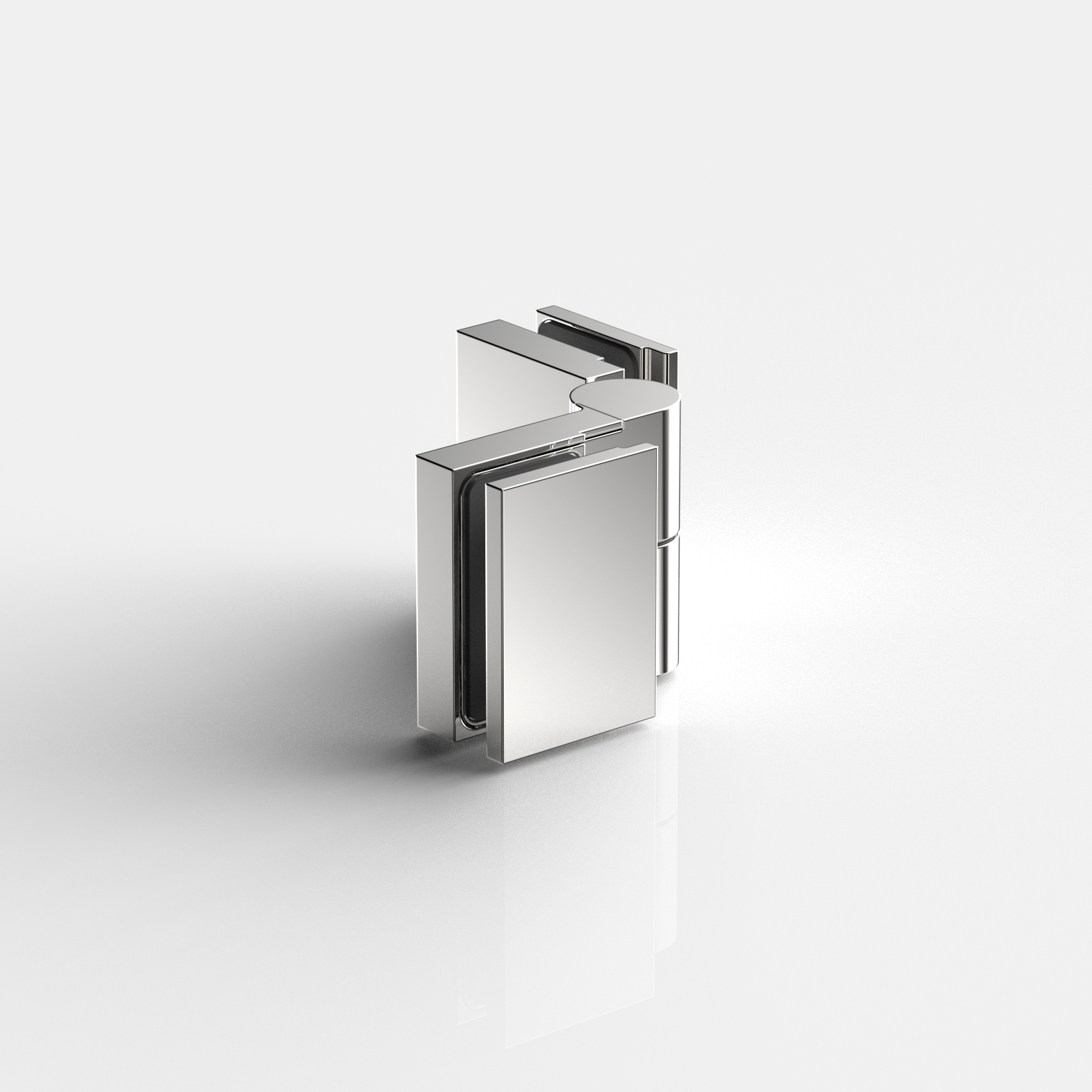 Anslagsgångjärn glas‑glas 90°