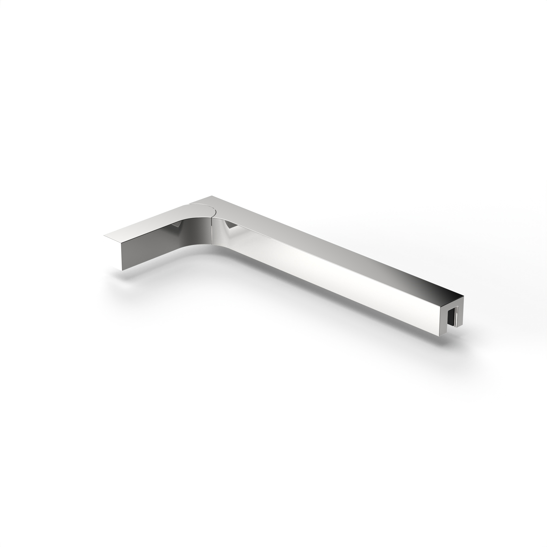 Stabiliserings‑vinkelbeslag glas–vägg 90°