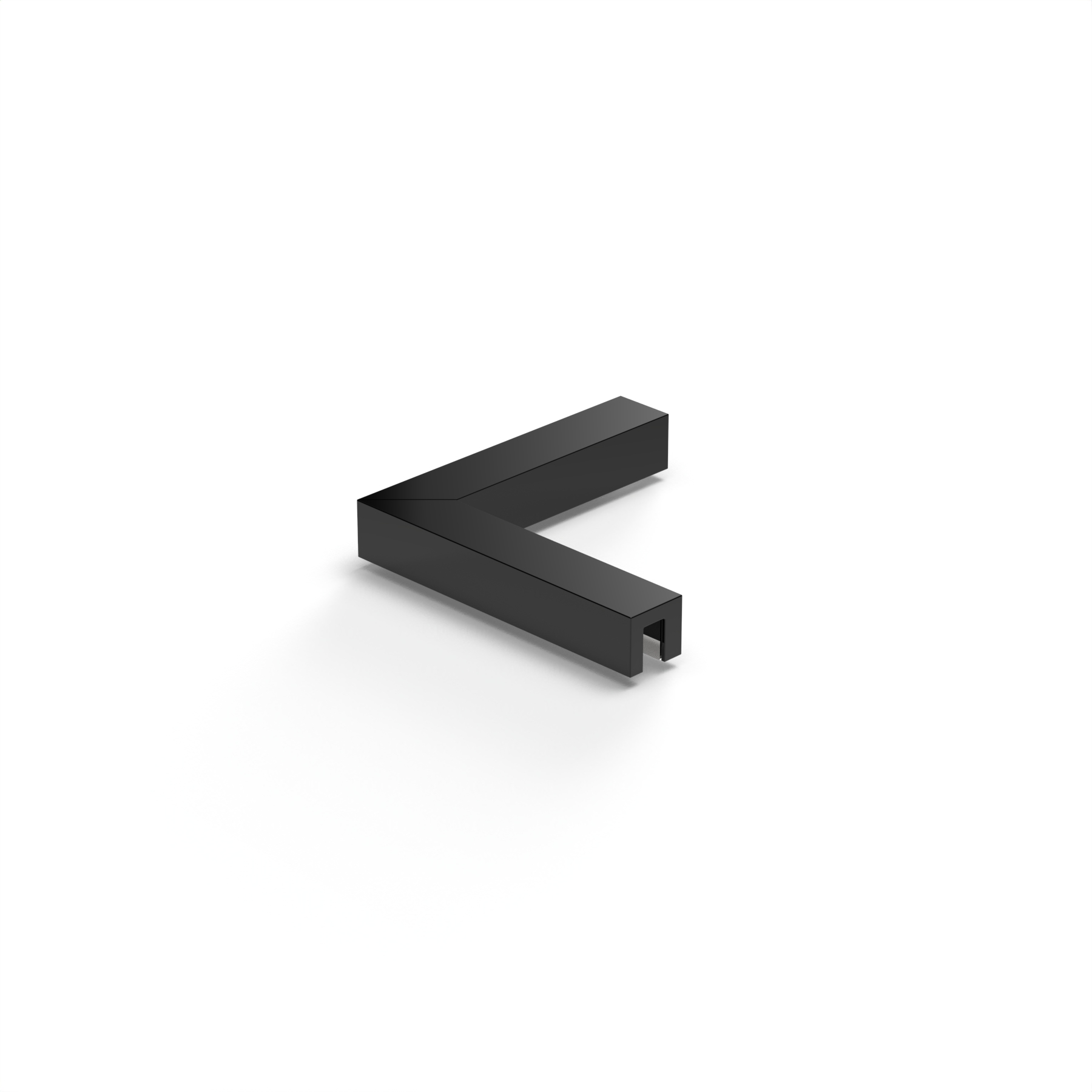 Stabiliserings‑vinkelbeslag glas–glas 90°
