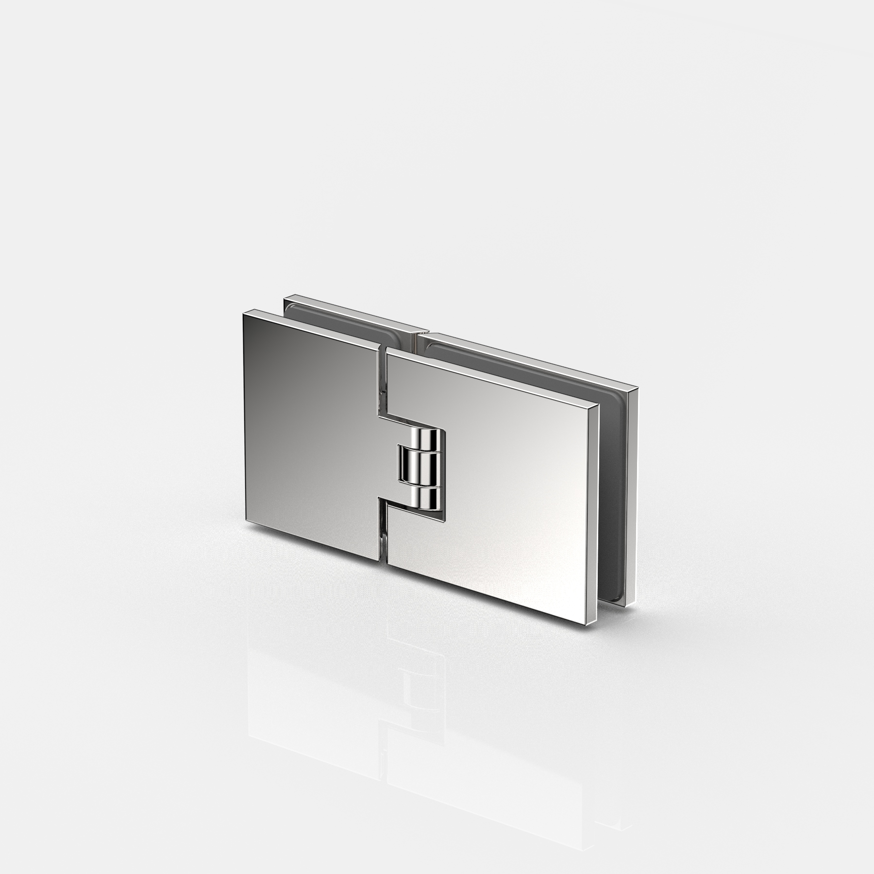 Pendelgångjärn glas‑glas 180°