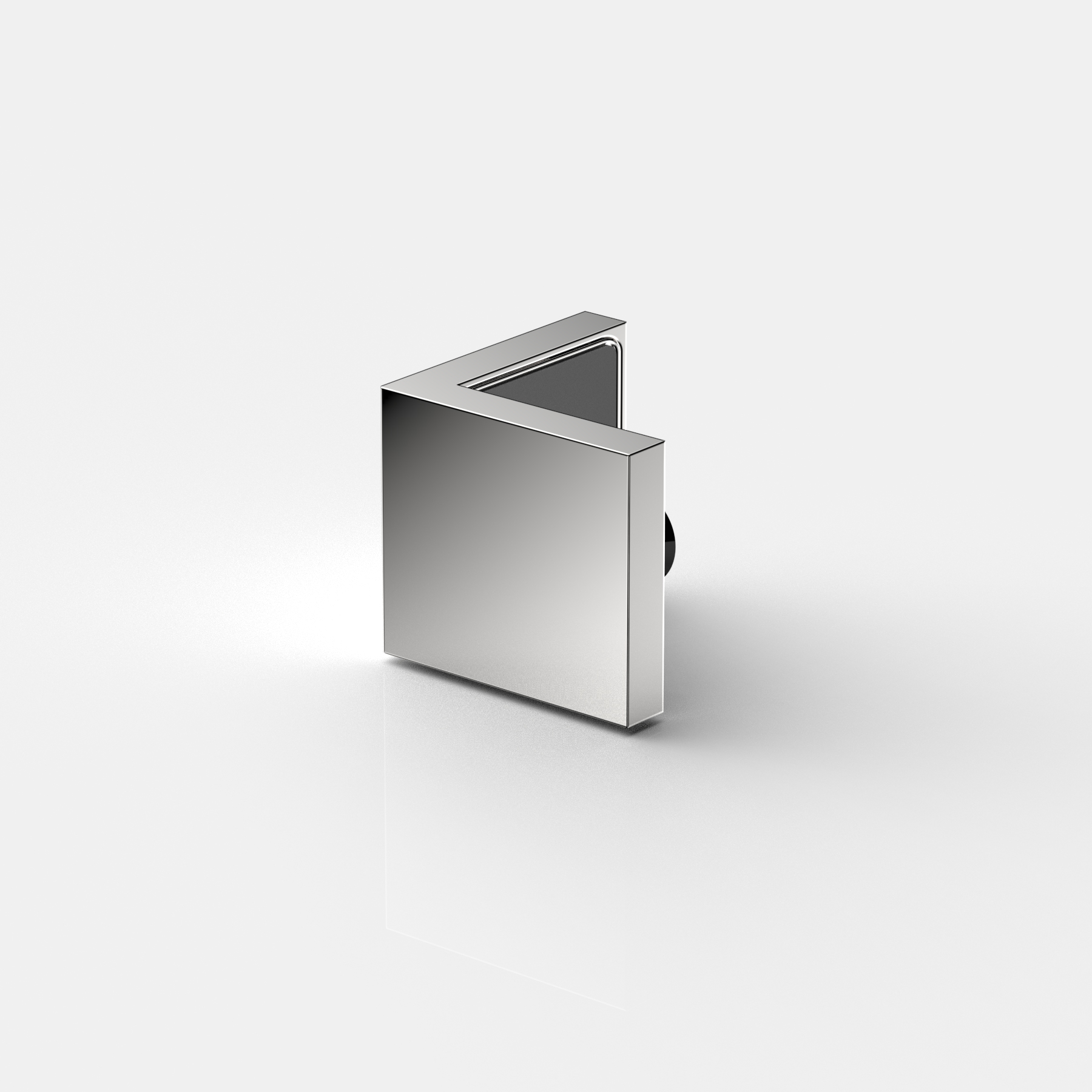 Fasta vinkelbeslag glas–glas 90°