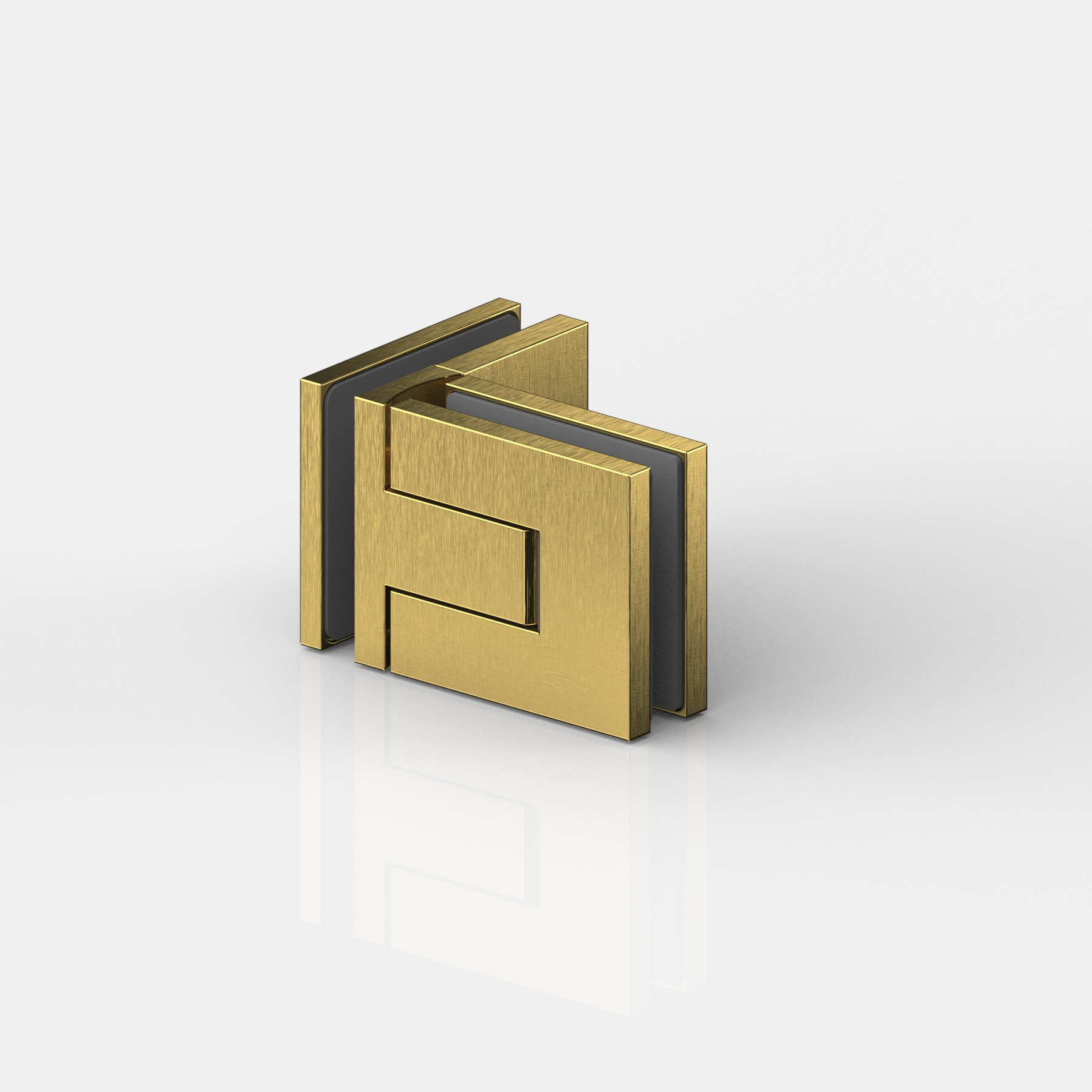 Pendelgångjärn, glas‑glas 90°