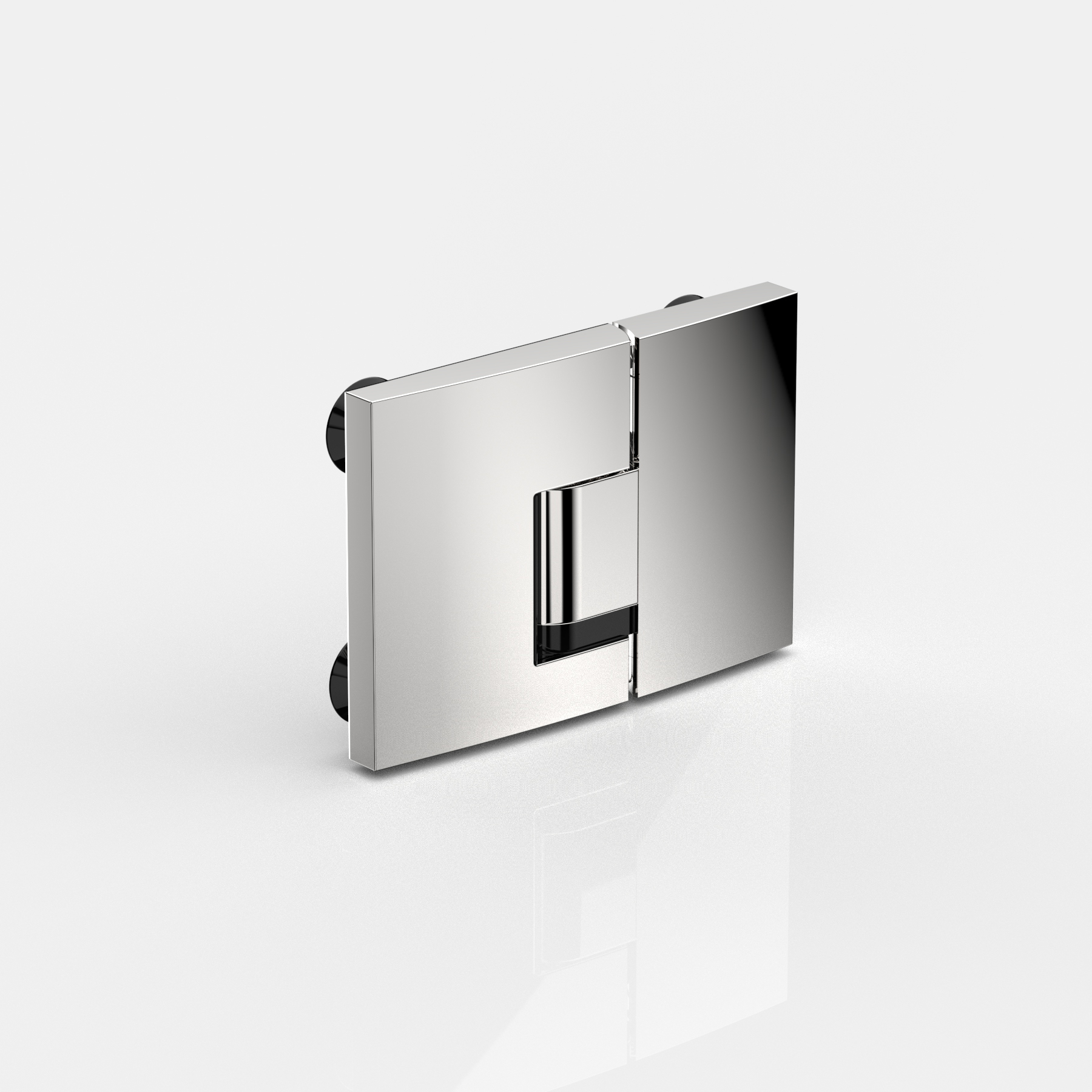 Pendelgångjärn glas–glas 180°
