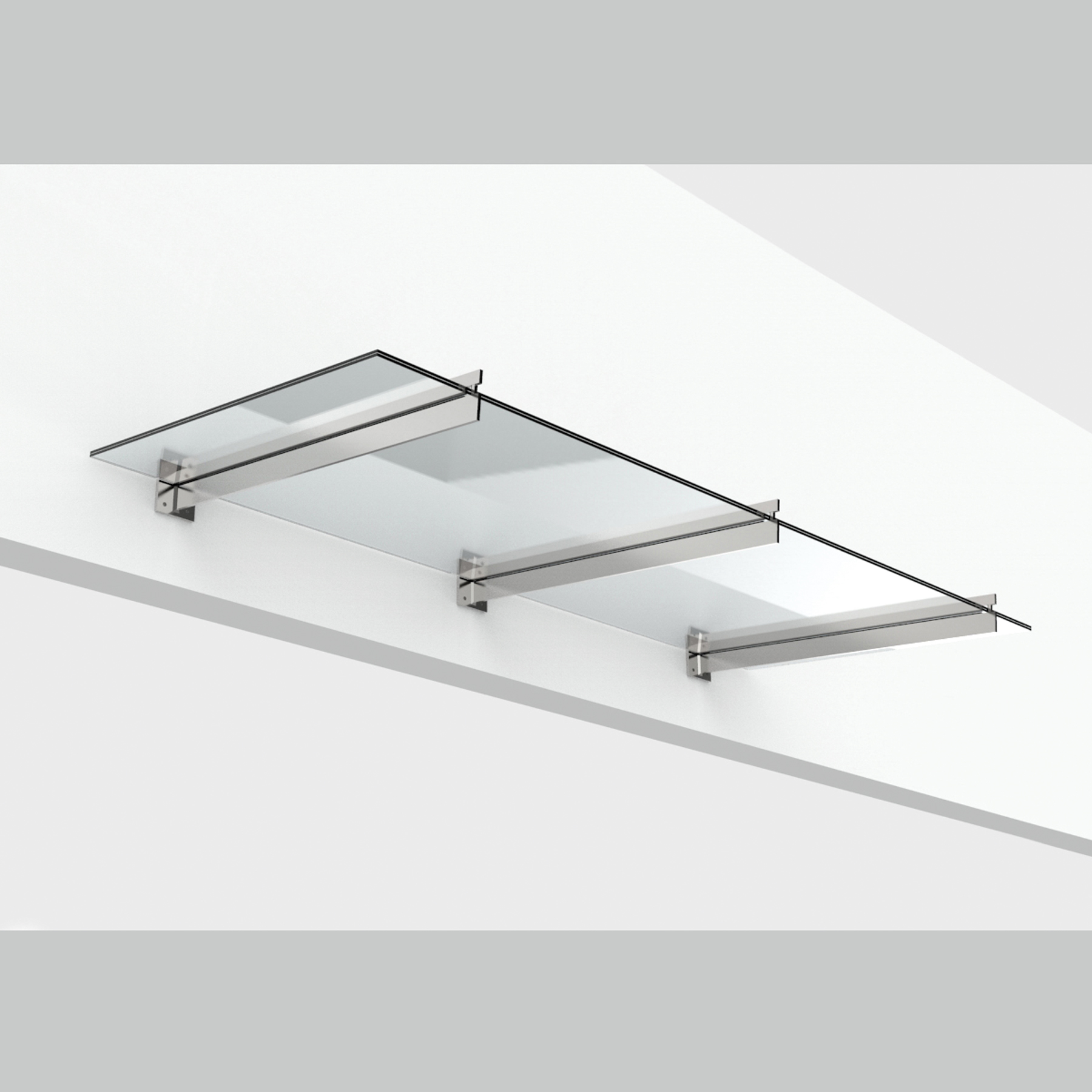 Skärmtakssystem s‑04, 3 svärdsstag, 17,52 mm glas