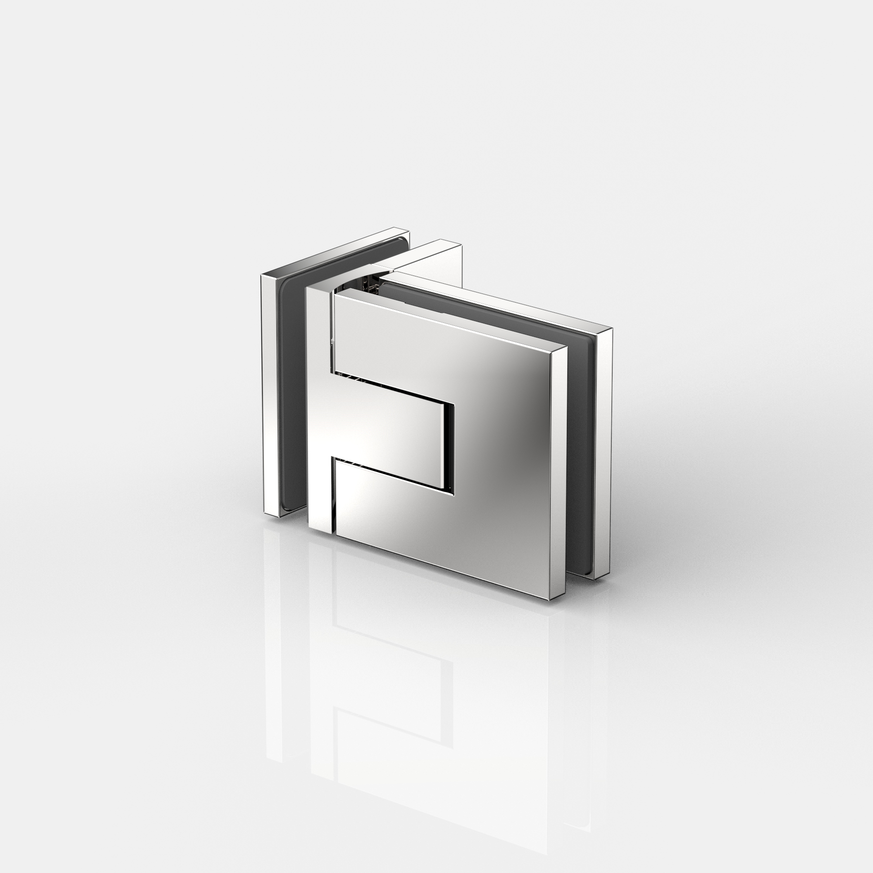 Pendelgångjärn, glas-glas 90°