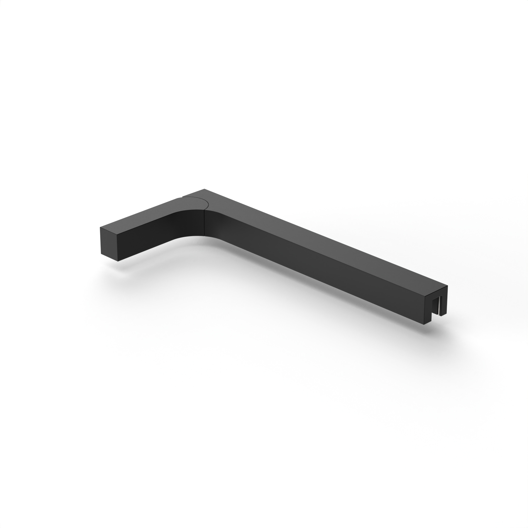 Stabiliserings‑vinkelbeslag glas–vägg 90°