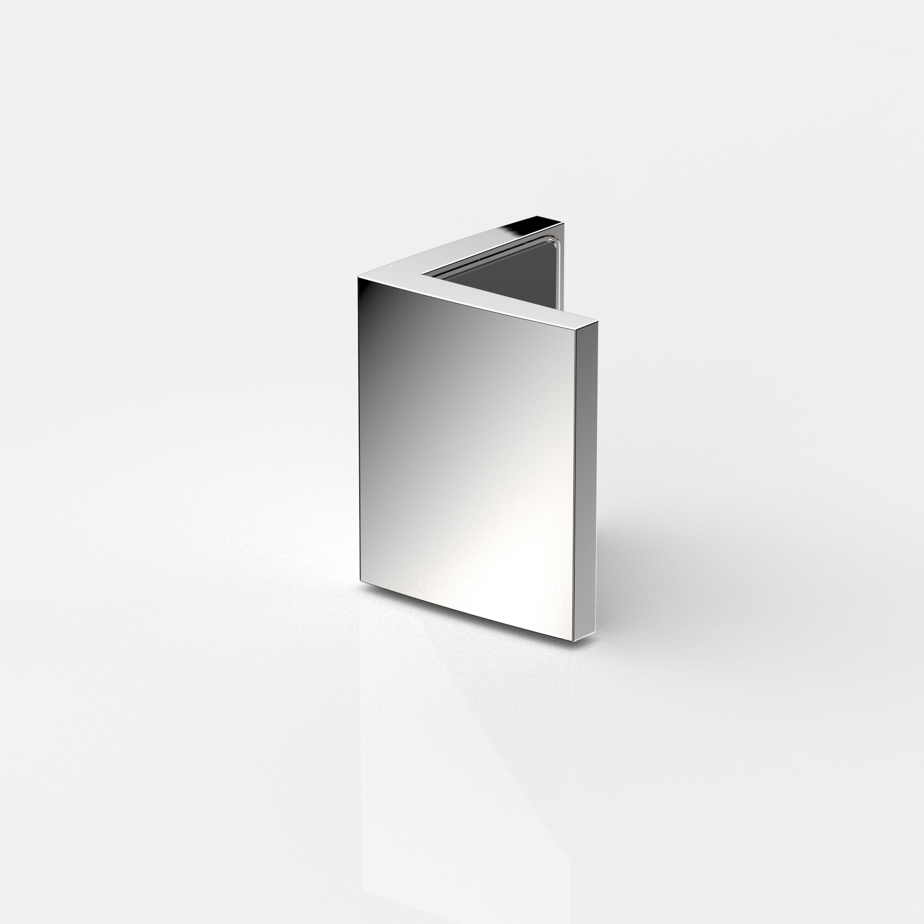 Fast beslag glas–glas 90°