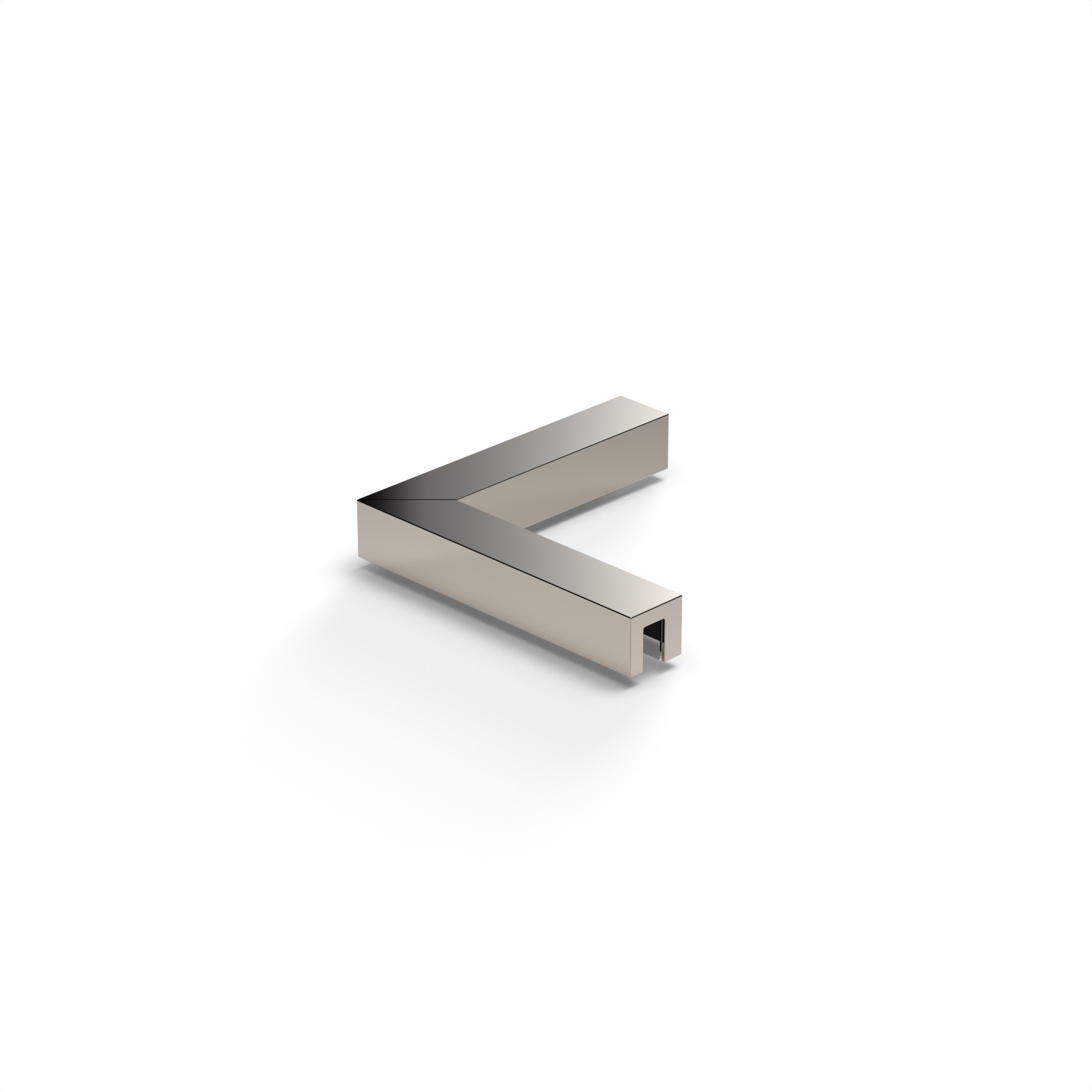 Stabiliserings‑vinkelbeslag glas–glas 90°