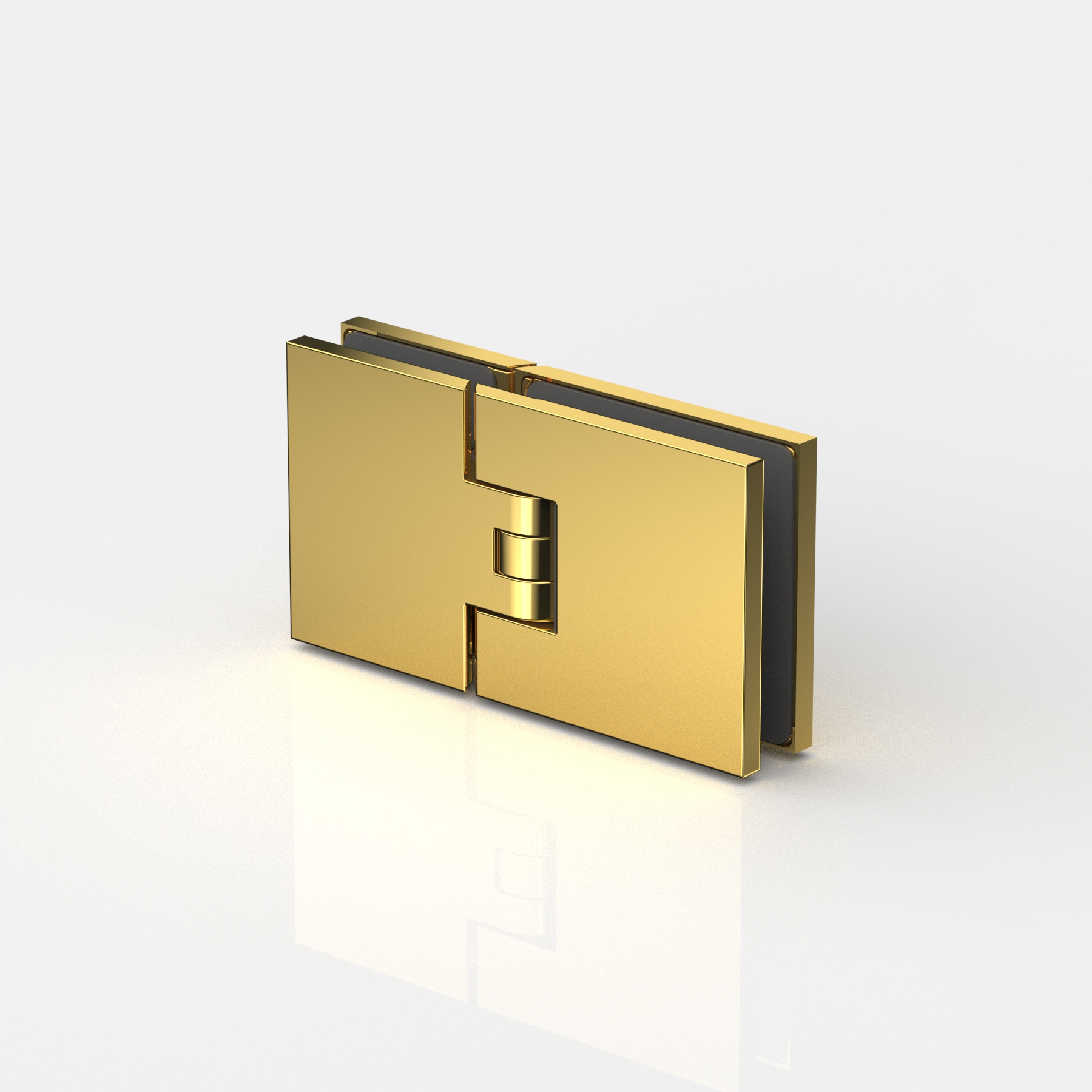 Pendelgångjärn, glas‑glas 180°
