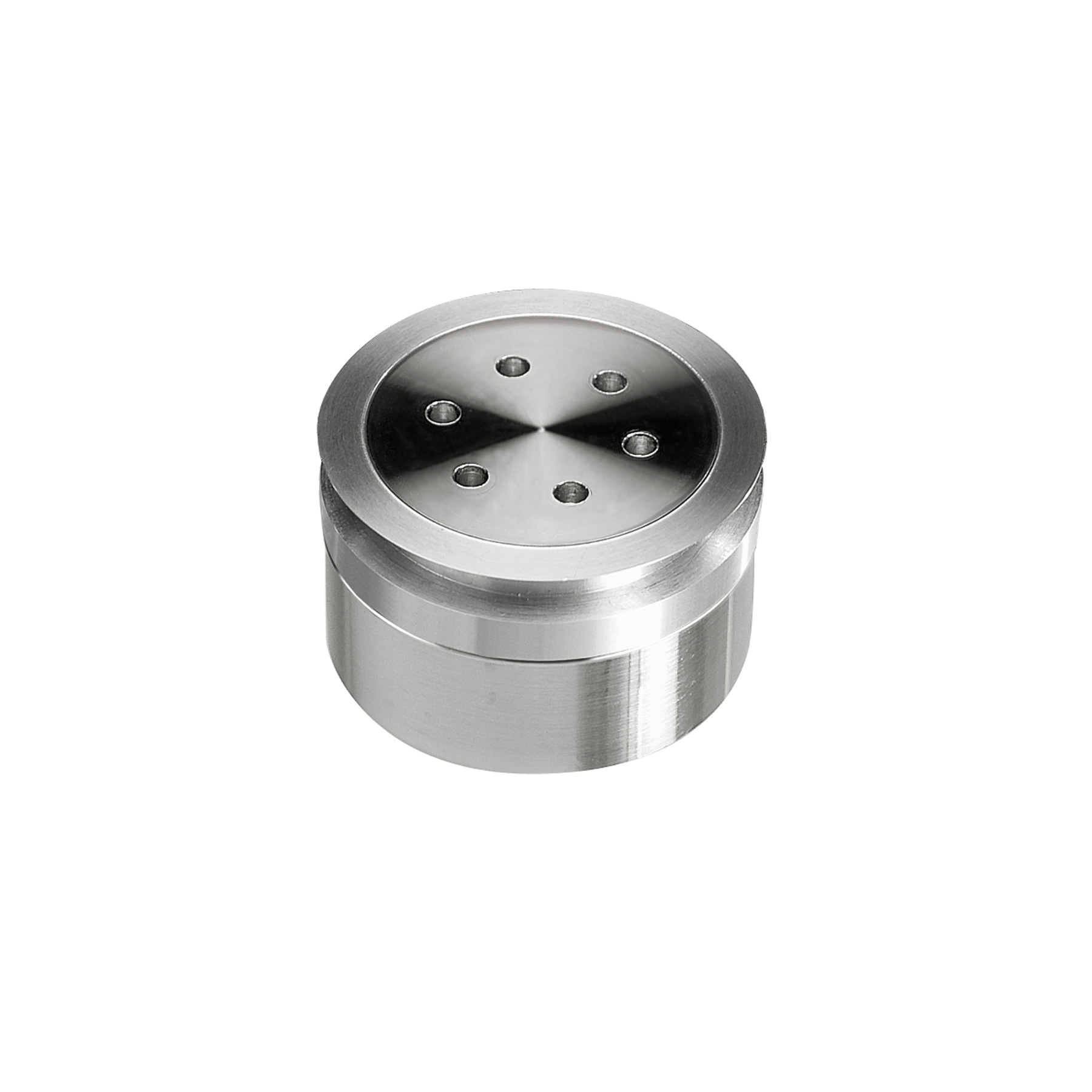 Punktfäste med aluminium‑bussning Ø40 mm, för 8–12 mm glas
