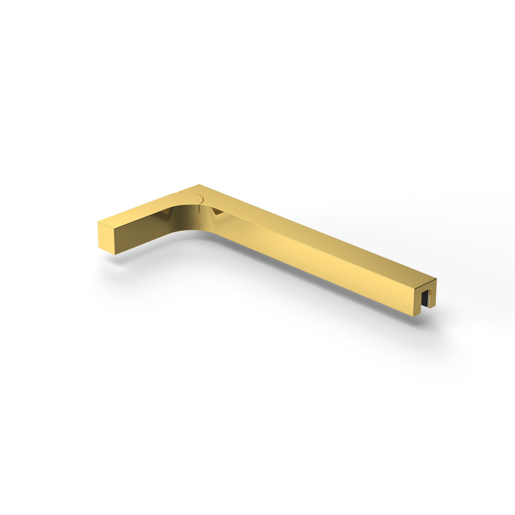 Stabiliserings‑vinkelbeslag glas–vägg 90°