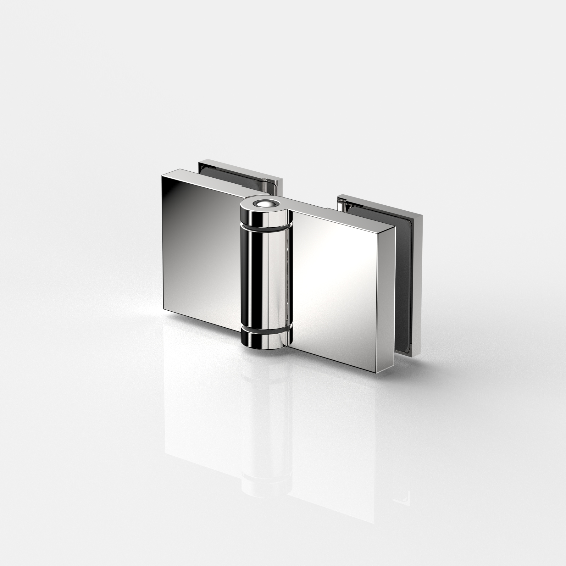 Anslagsgångjärn glas‑glas  180°