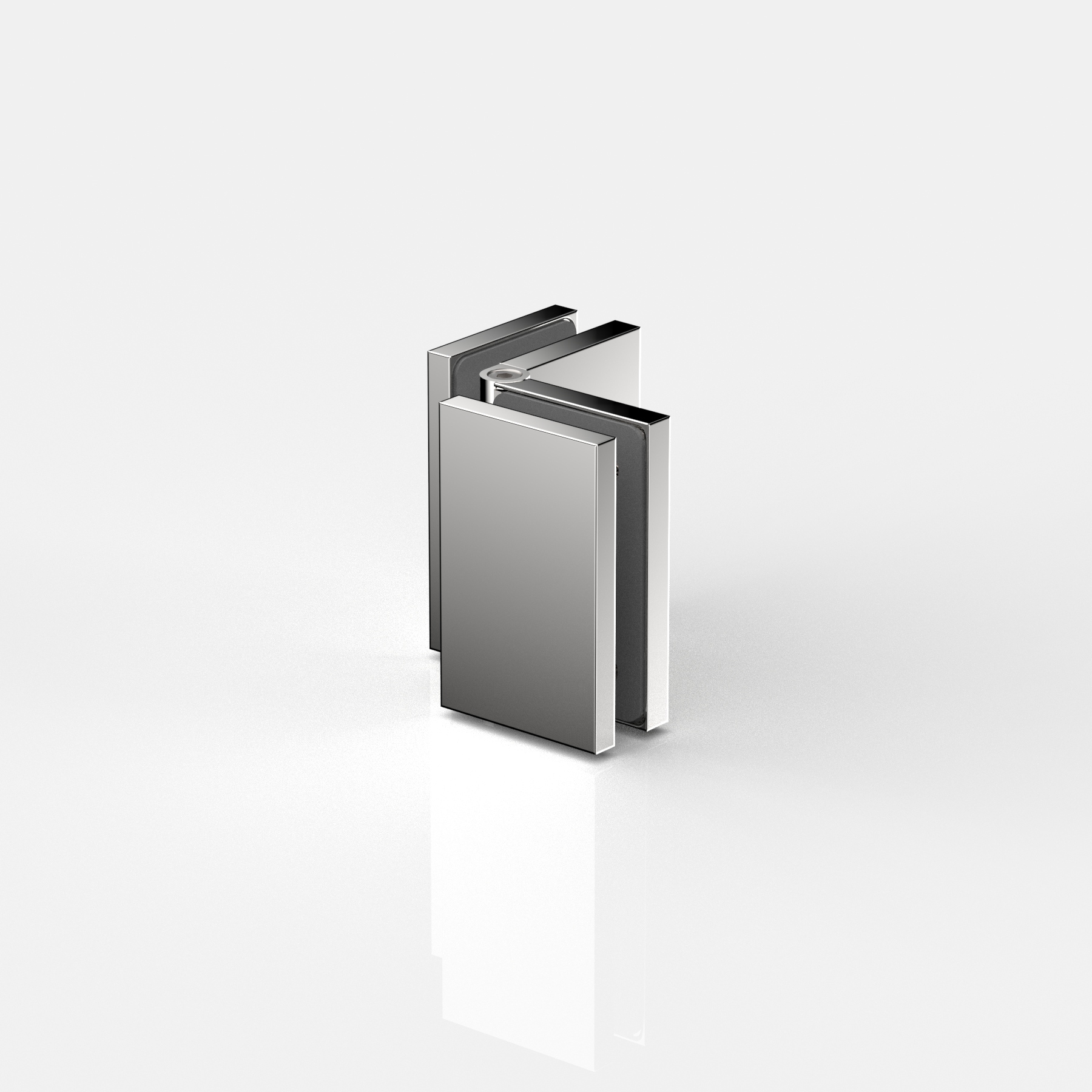 Fasta vinkelbeslag glas‑glas 80°–180°