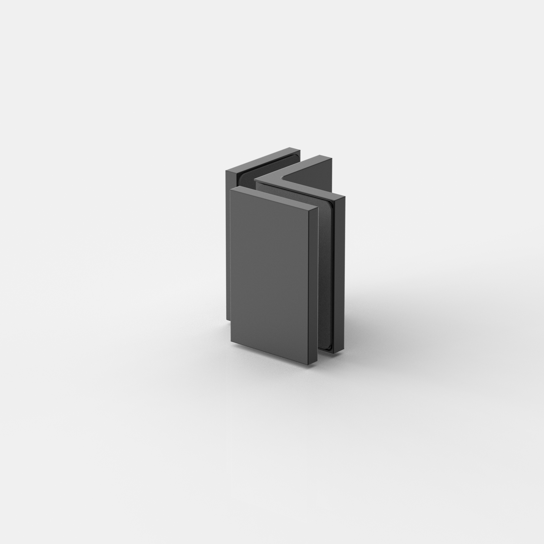 Fasta vinkelbeslag glas‑glas 90°