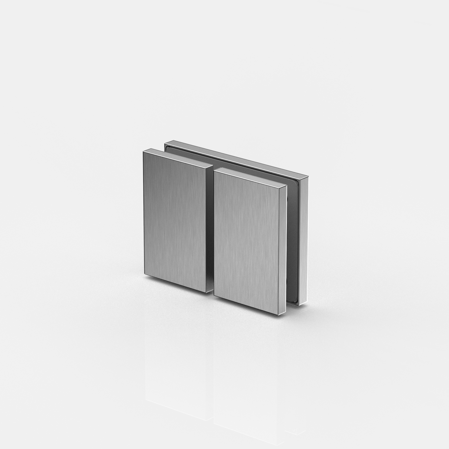 Fasta vinkelbeslag glas-glas 180°