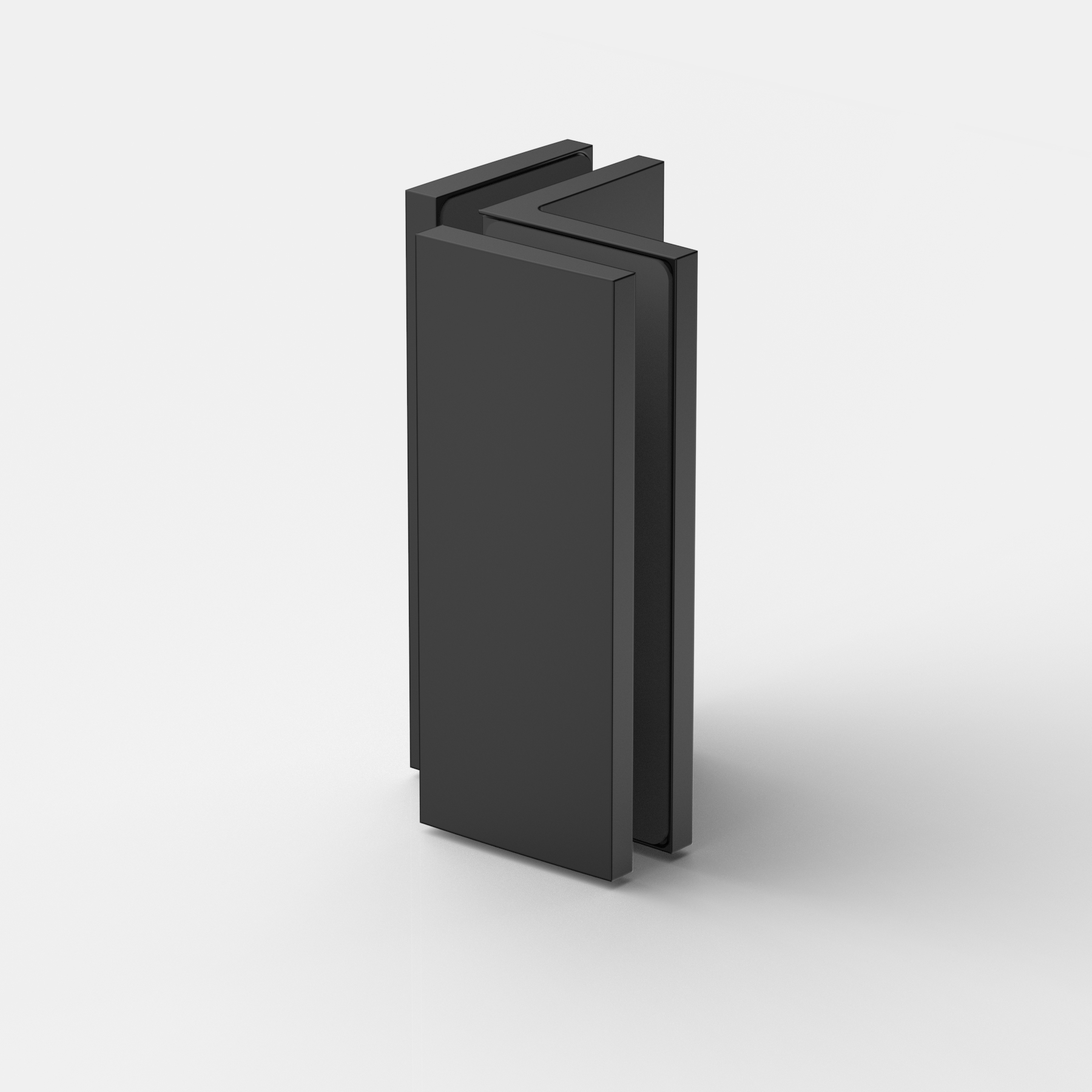 Fasta vinkelbeslag glas–glas 90°