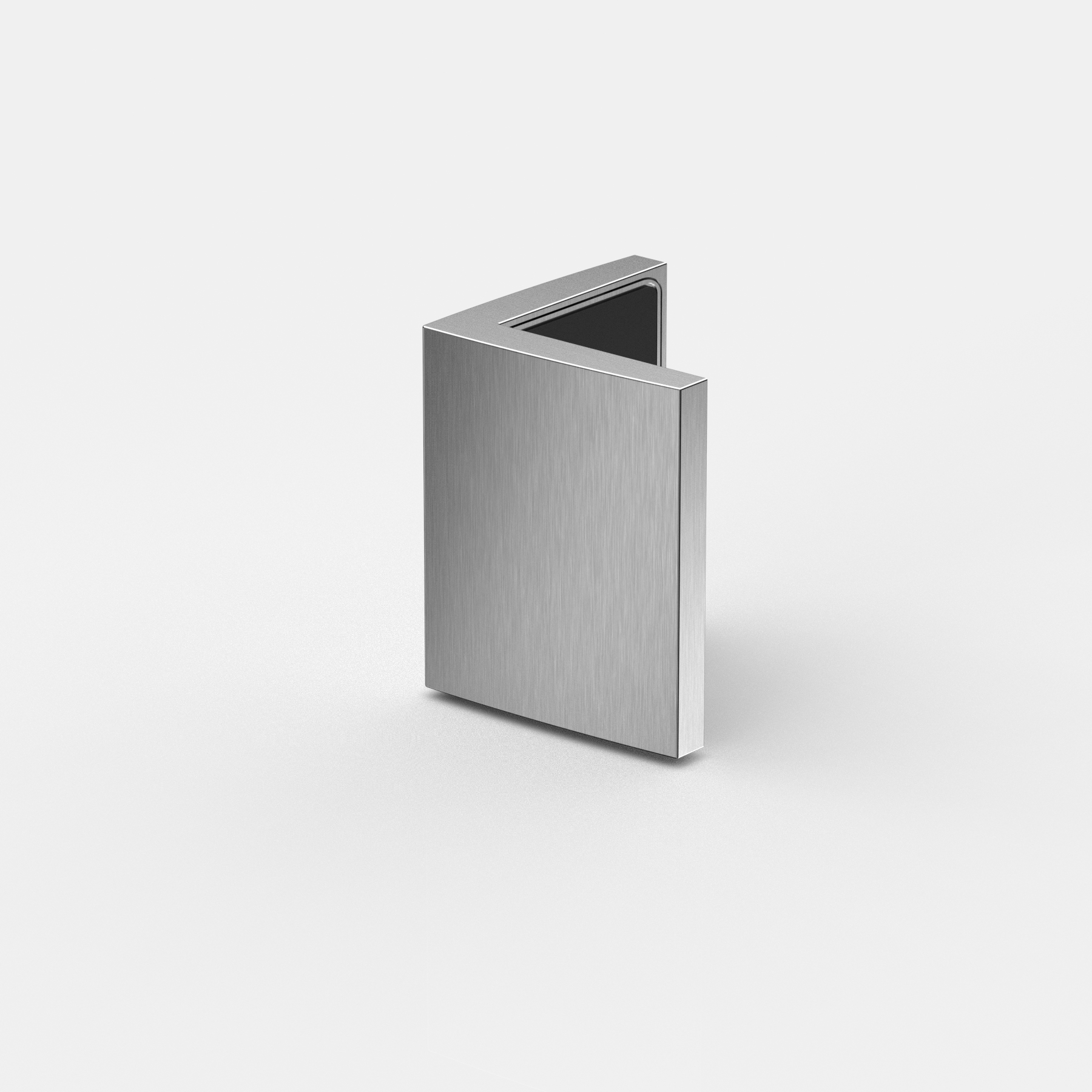 Fast beslag glas–glas 90°