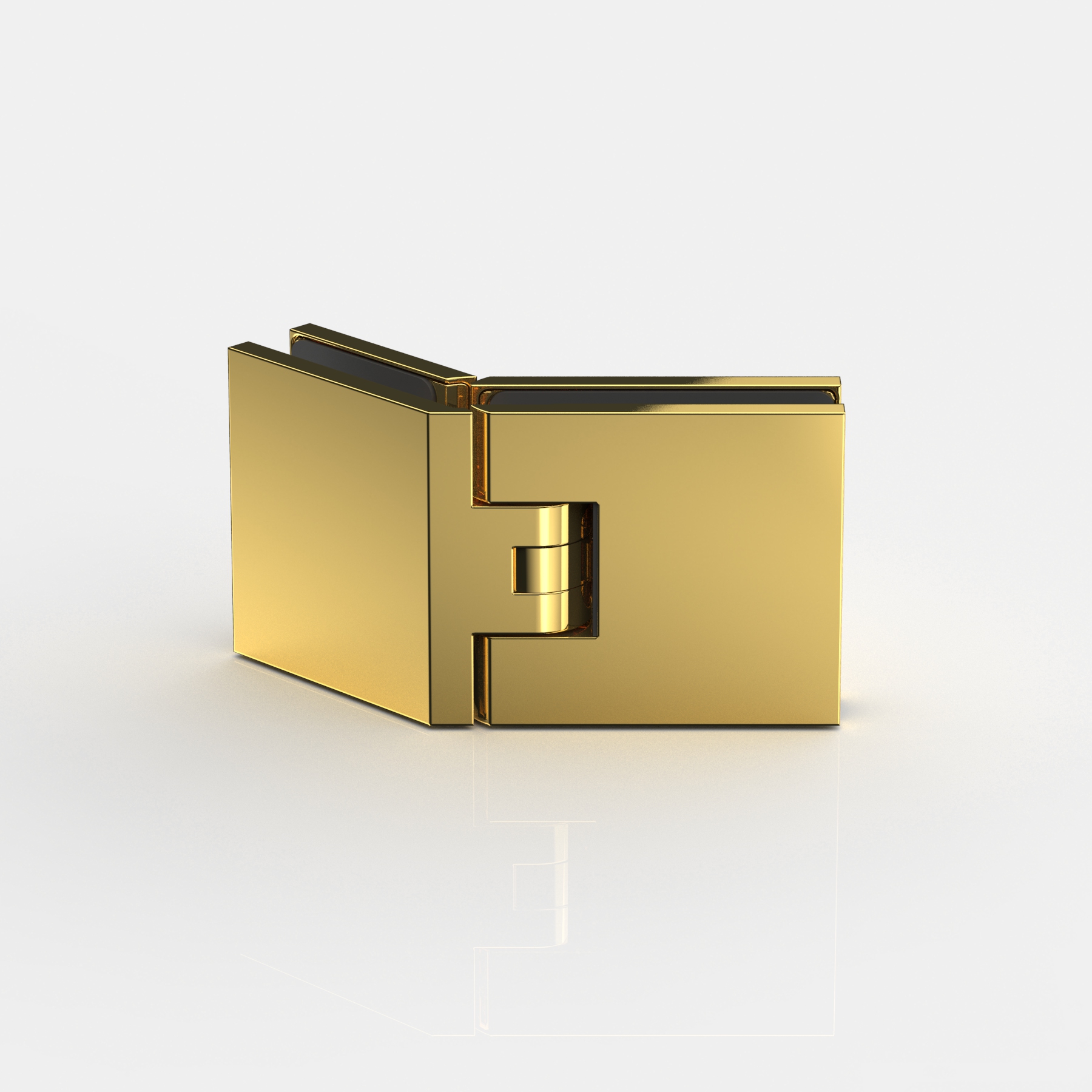 Pendelgångjärn, glas‑glas 135°