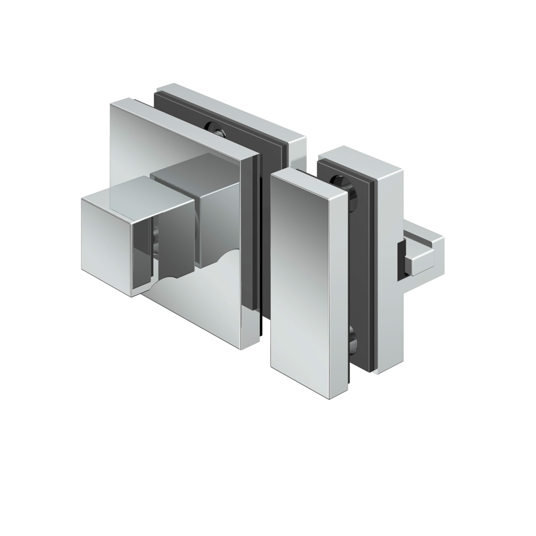 Glaslås med handtag för glasdörr, 8–10 mm glas