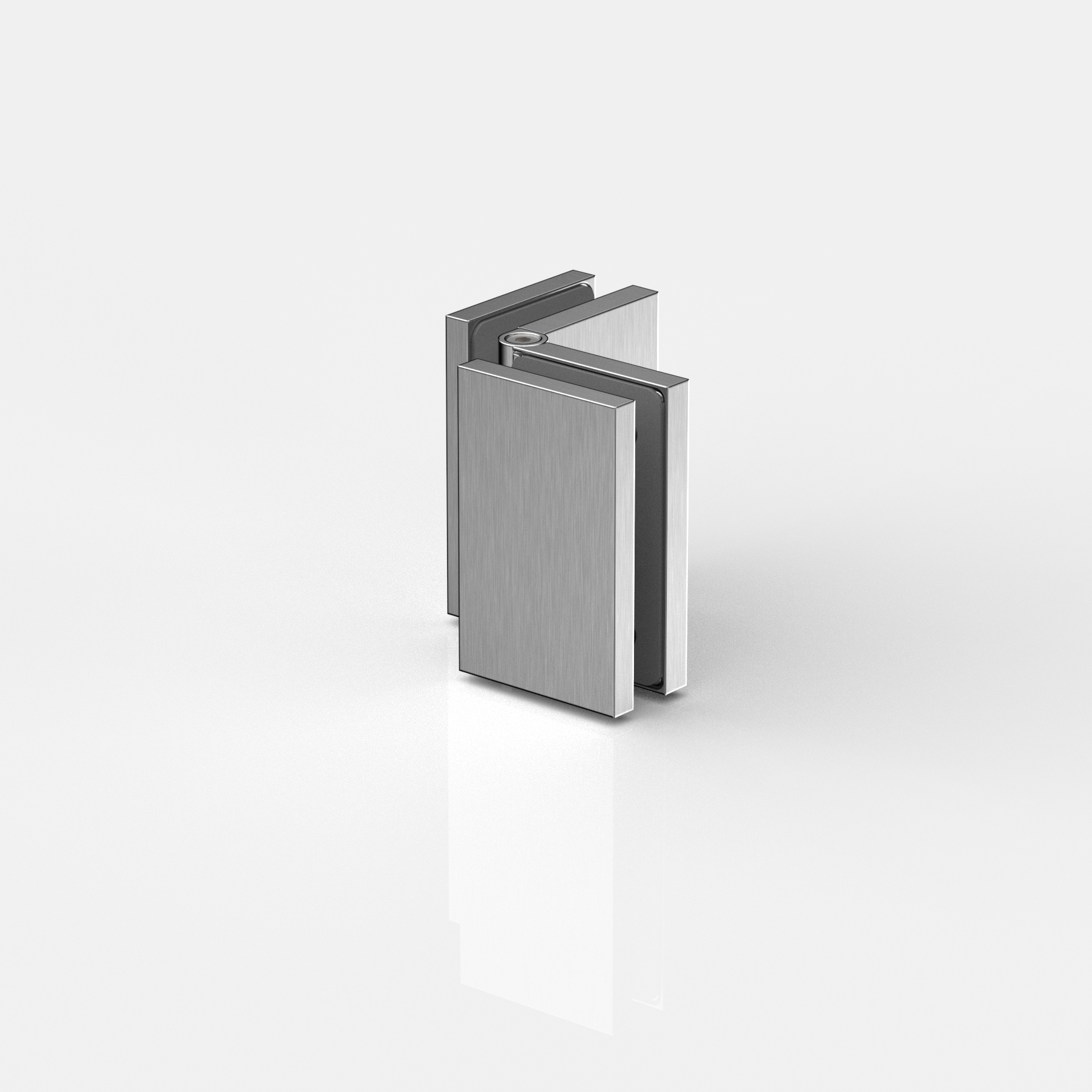 Fasta vinkelbeslag glas‑glas 80°–180°