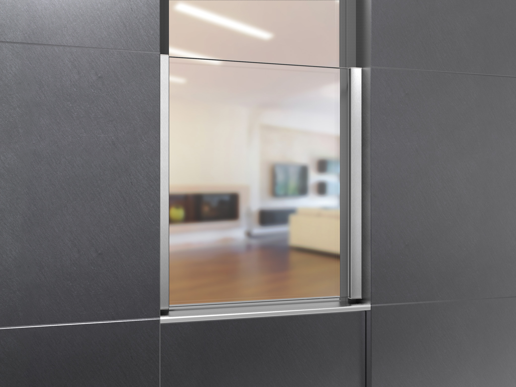 Franskt balkongräcke, höjd 1000 mm, glas 10,76 mm, blank