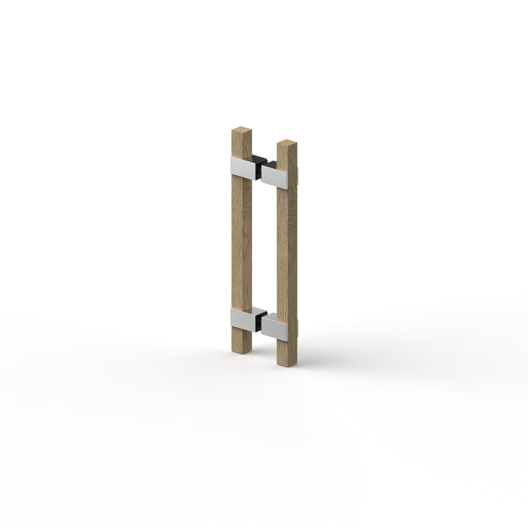 Dubbelt dörrhandtag, 320 mm, Hemlock + rostfritt utseende