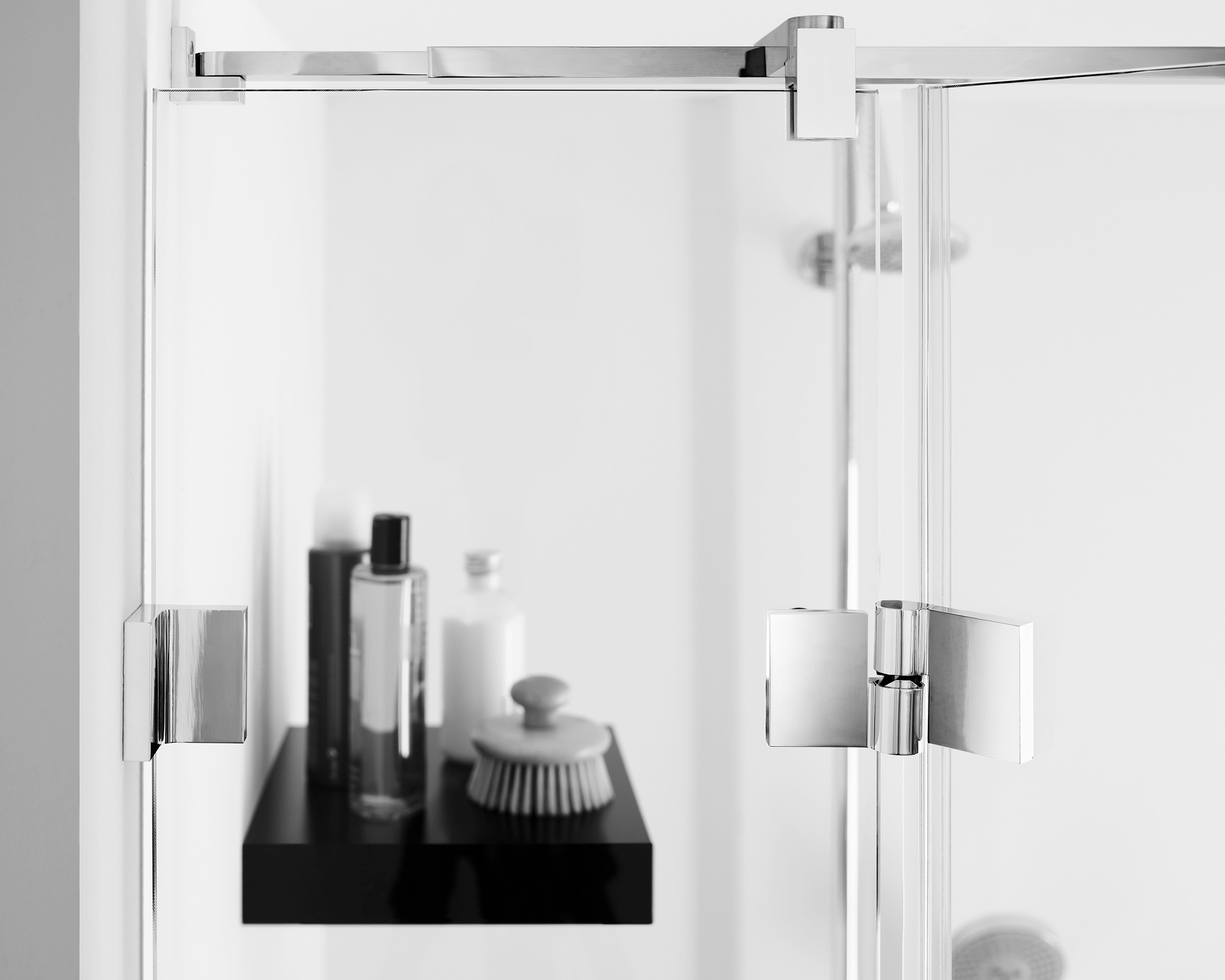 Anslagsgångjärn glas‑glas 180°