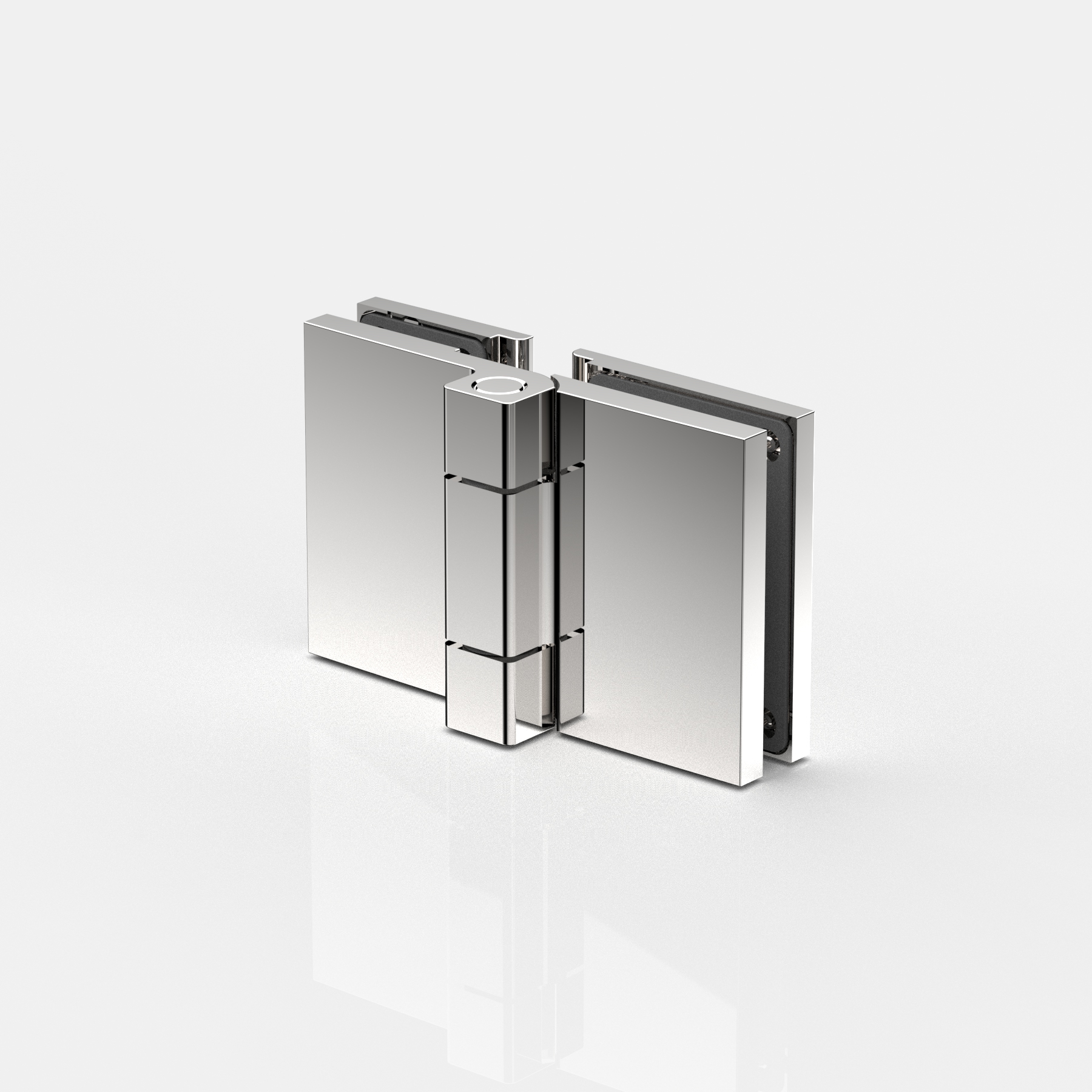 Anslagsgångjärn Glas-Glas 180°
