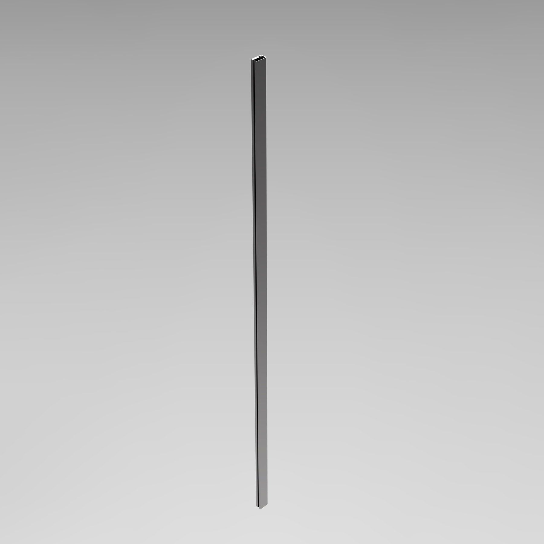 Klämprofil för 8 mm glas, längd 5000 mm, aluminium naturanodiserad